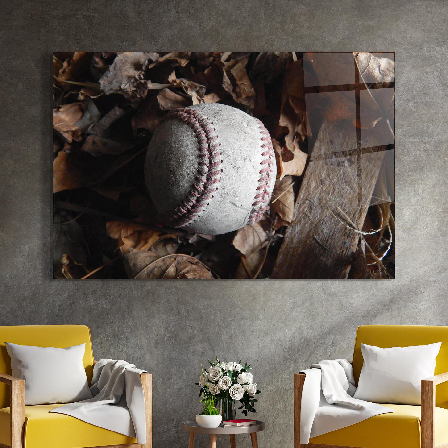 Üvegkép Autumn Baseball Ball mockup 4
