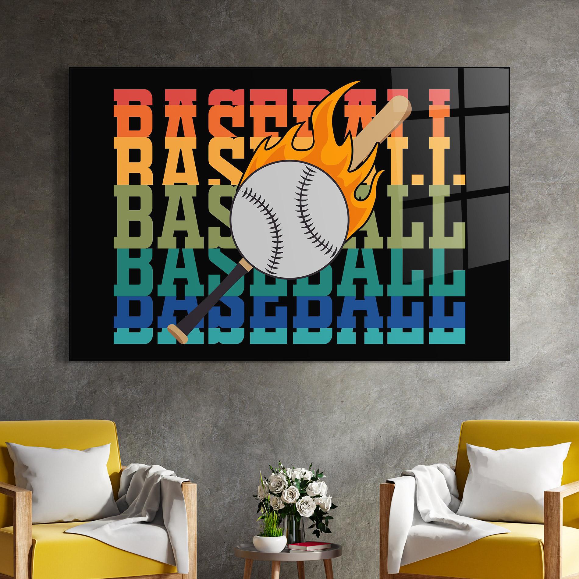 Üvegkép Baseball Color mockup 4