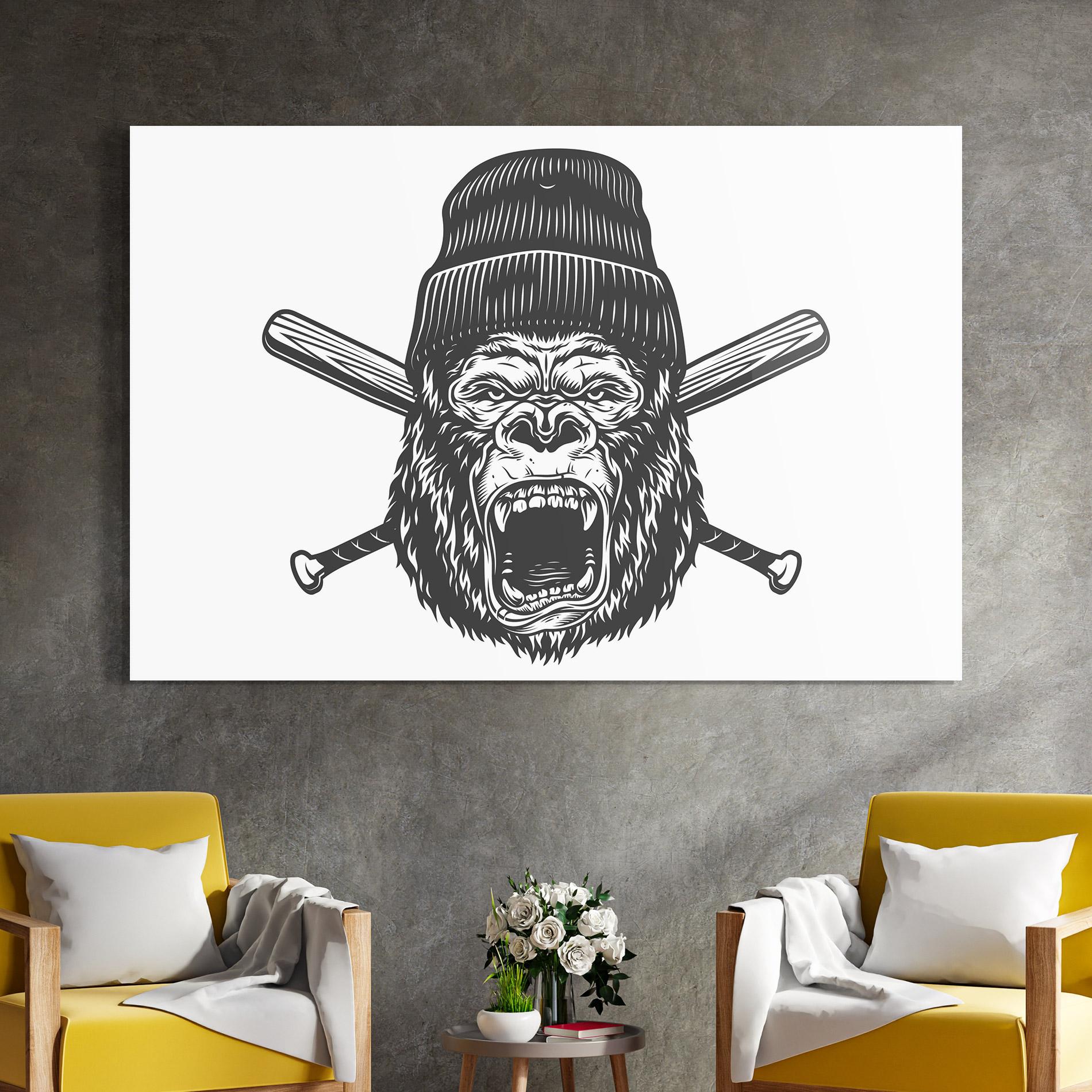Üvegkép Baseball Gorilla mockup 4