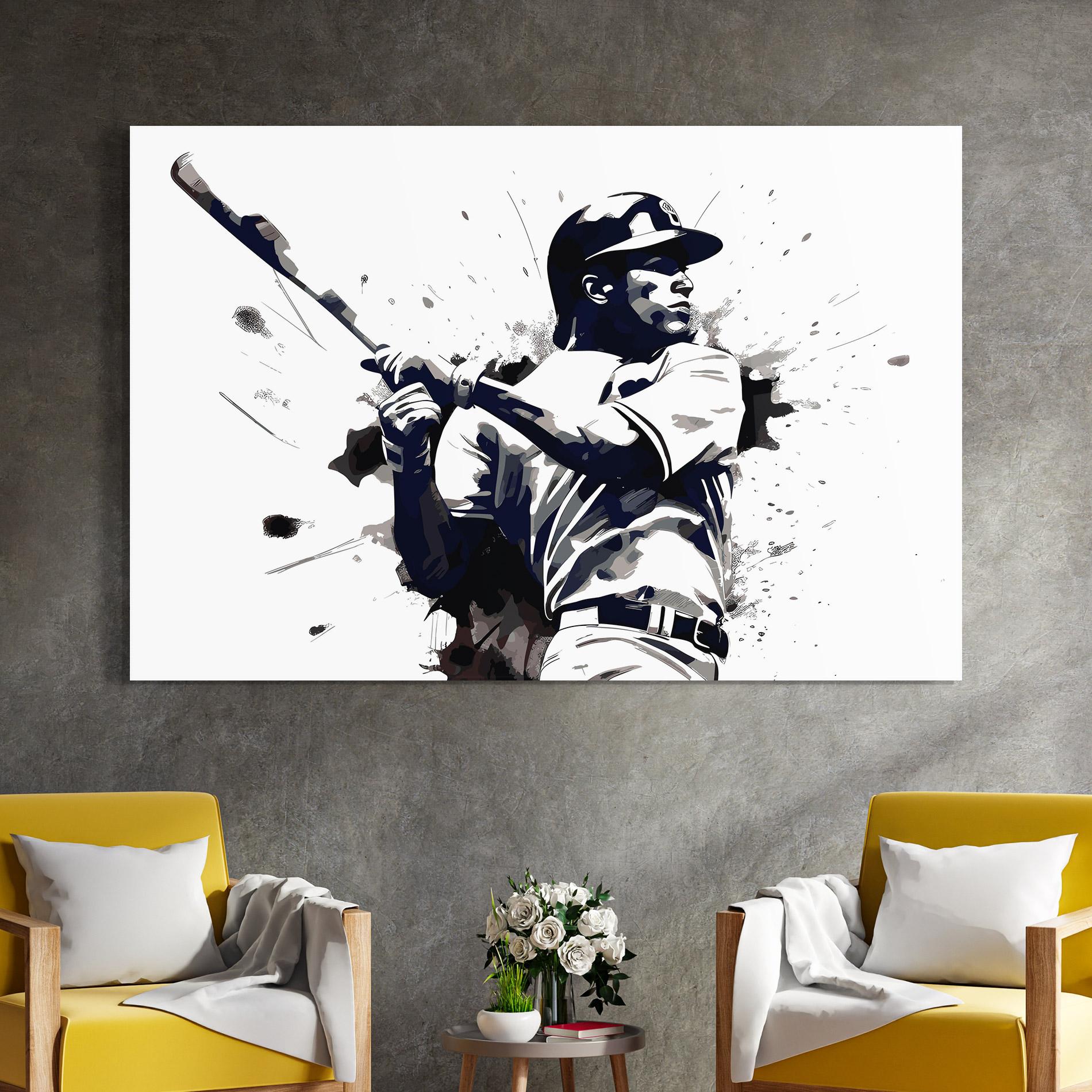Üvegkép Baseball Grey Art mockup 4