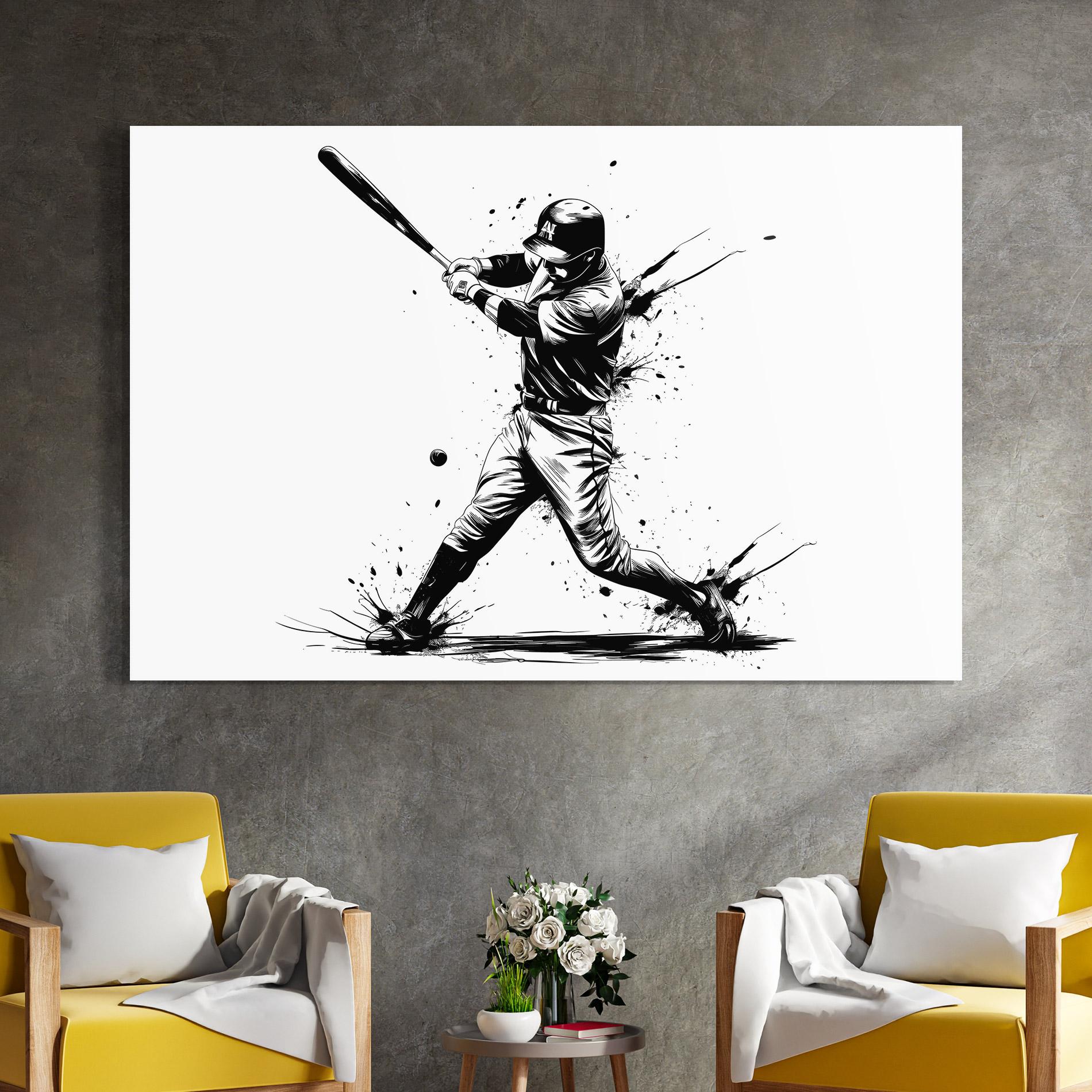 Üvegkép Baseball Splash mockup 4