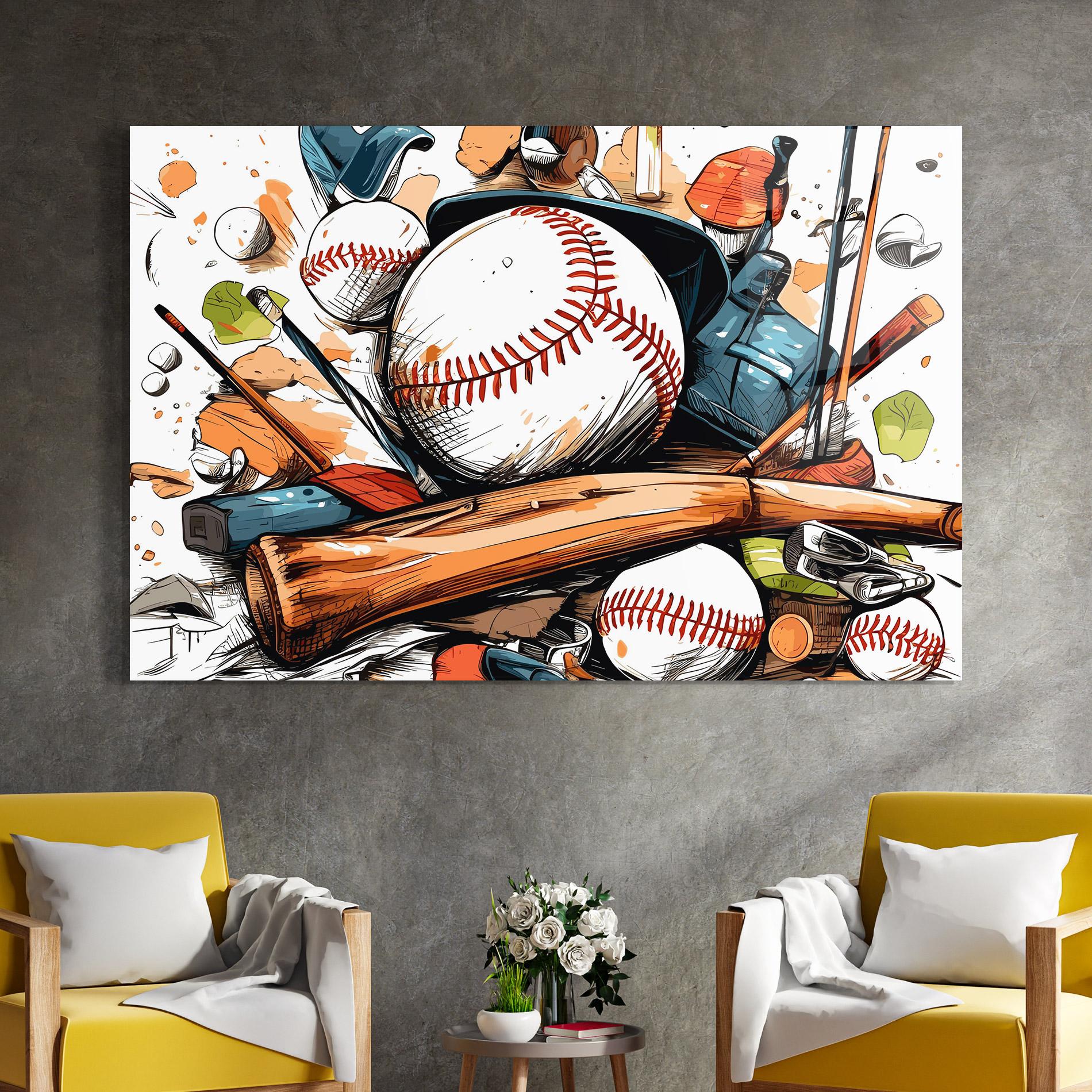 Üvegkép Baseball Trash mockup 4
