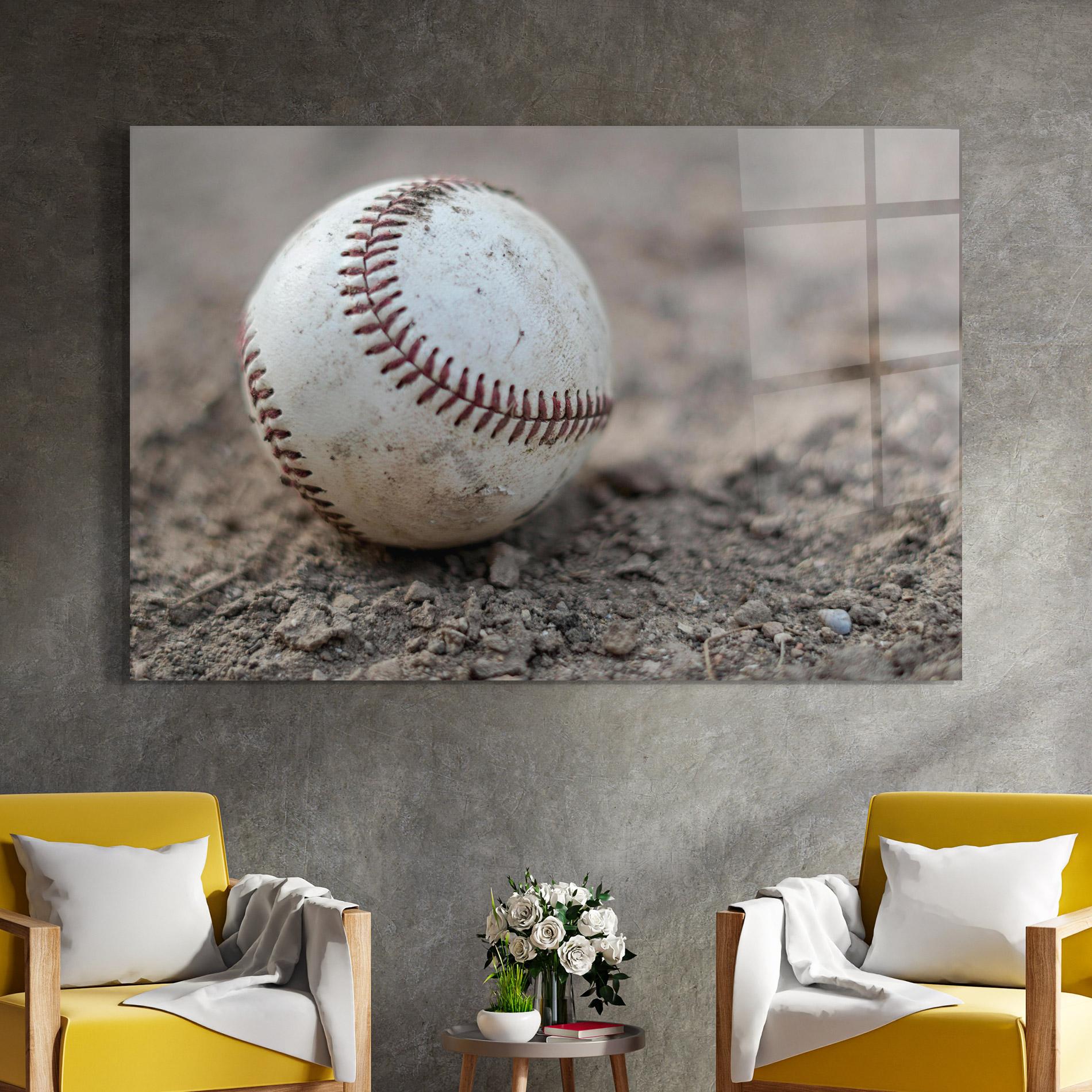 Üvegkép Dusty Baseball Ball mockup 4