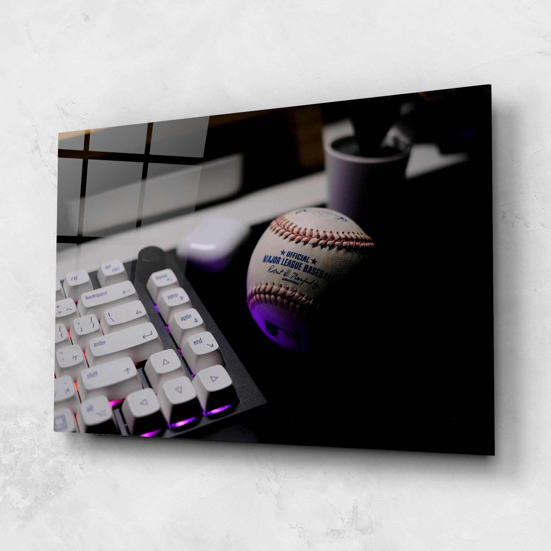 Üvegkép Baseball Ball Gaming mockup 1