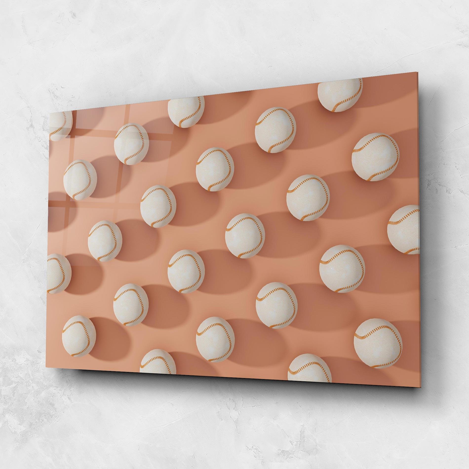 Üvegkép Baseball Ball Pattern mockup 1