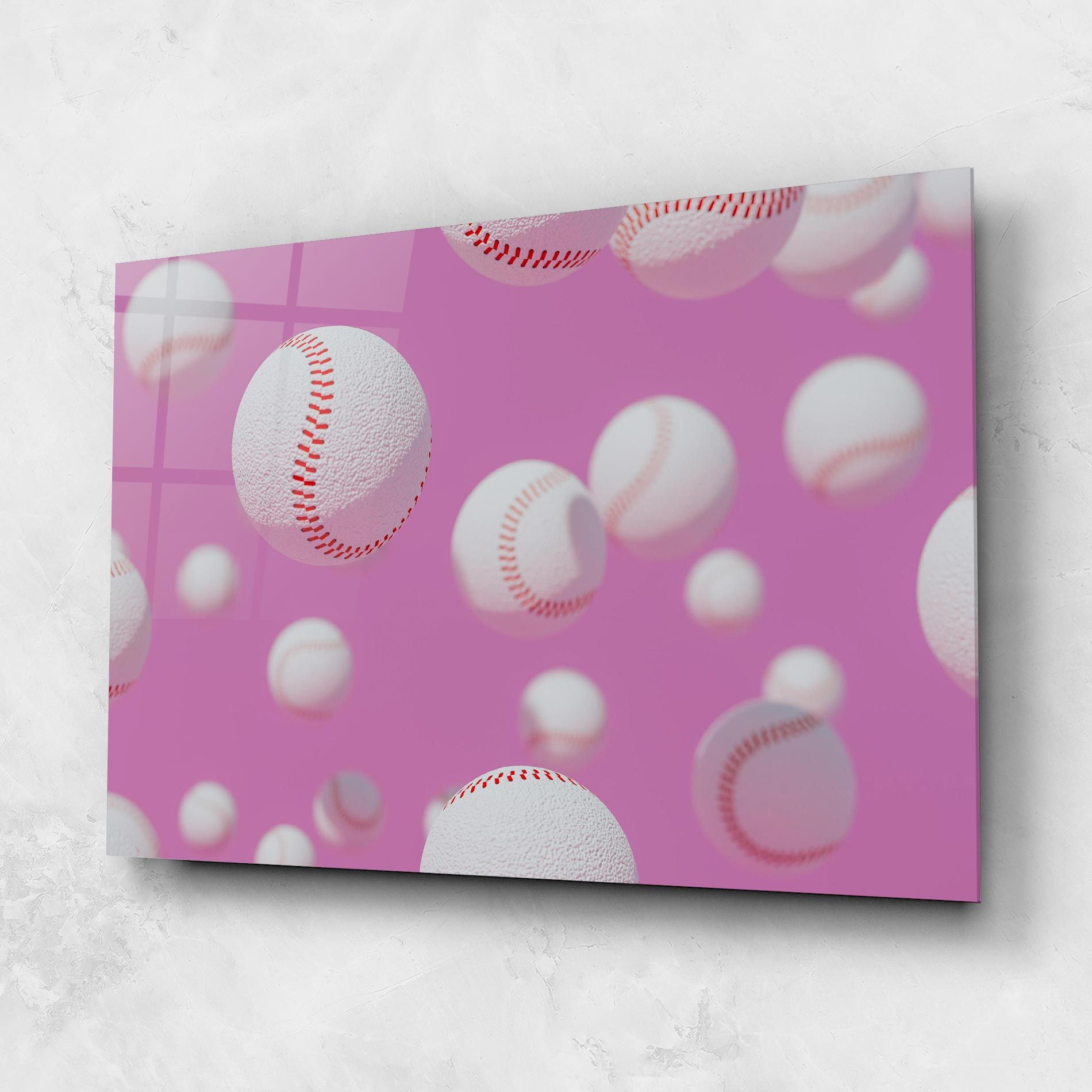 Baseball Balls On Pink mockup 1