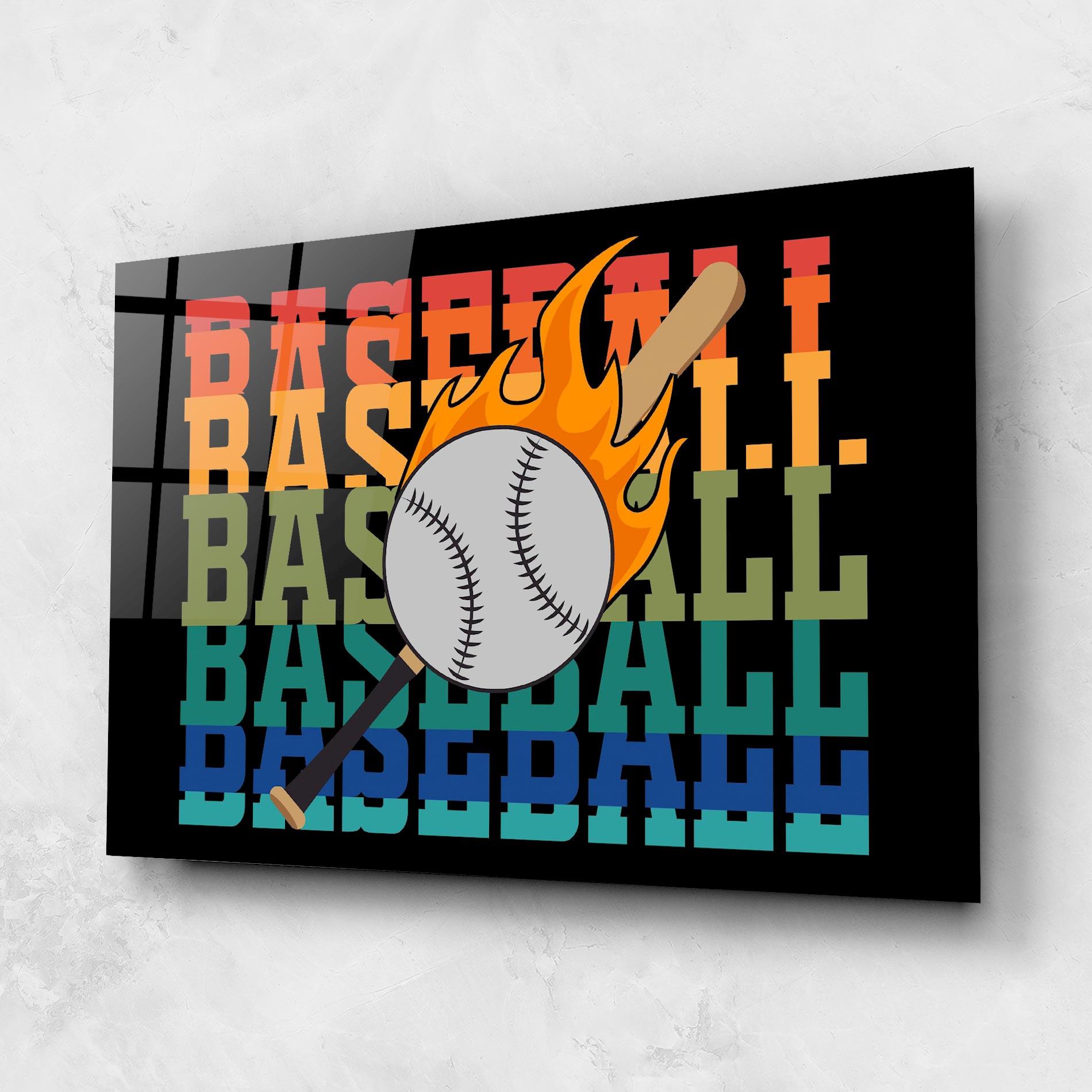Üvegkép Baseball Color mockup 1