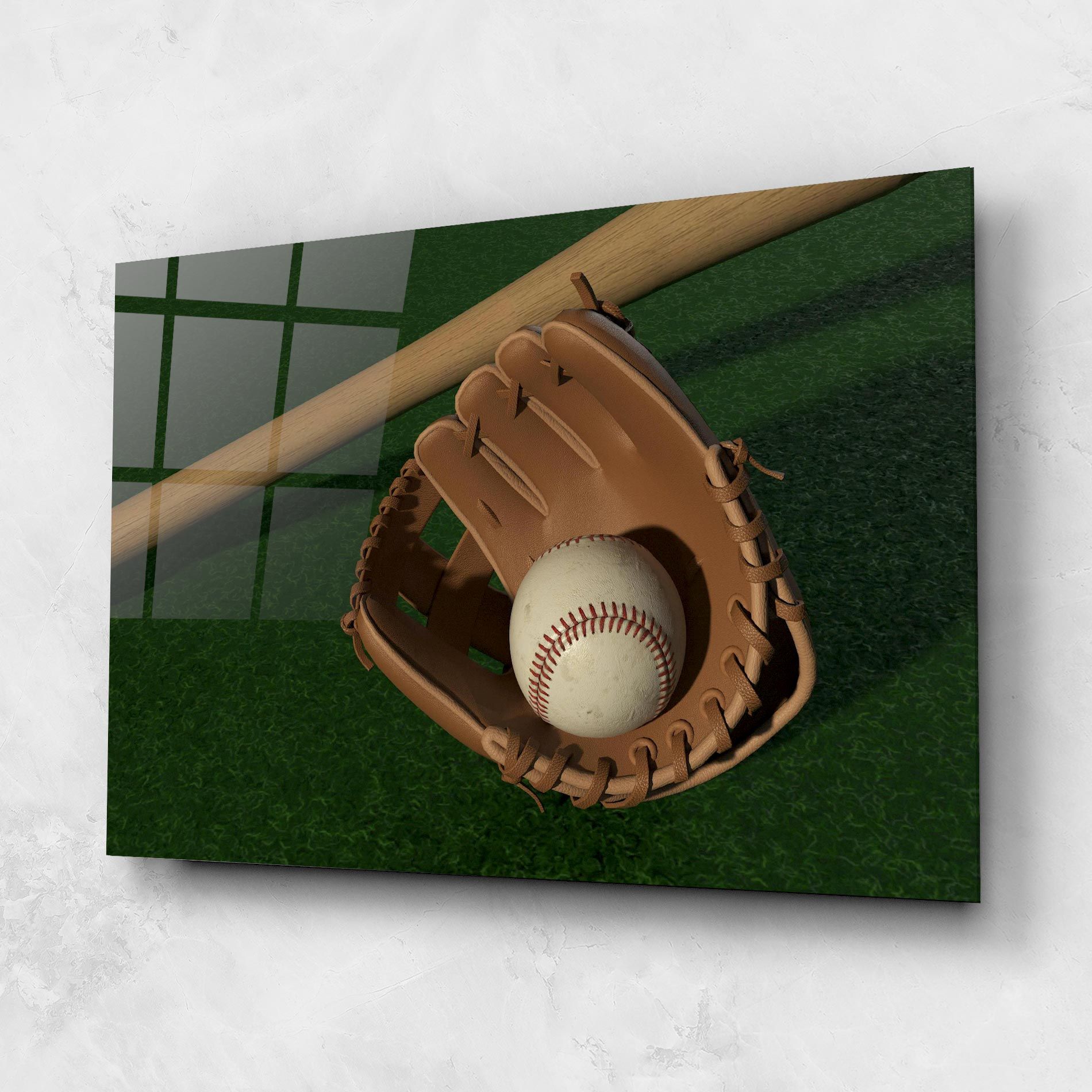 Baseball Glove On Green mockup 1
