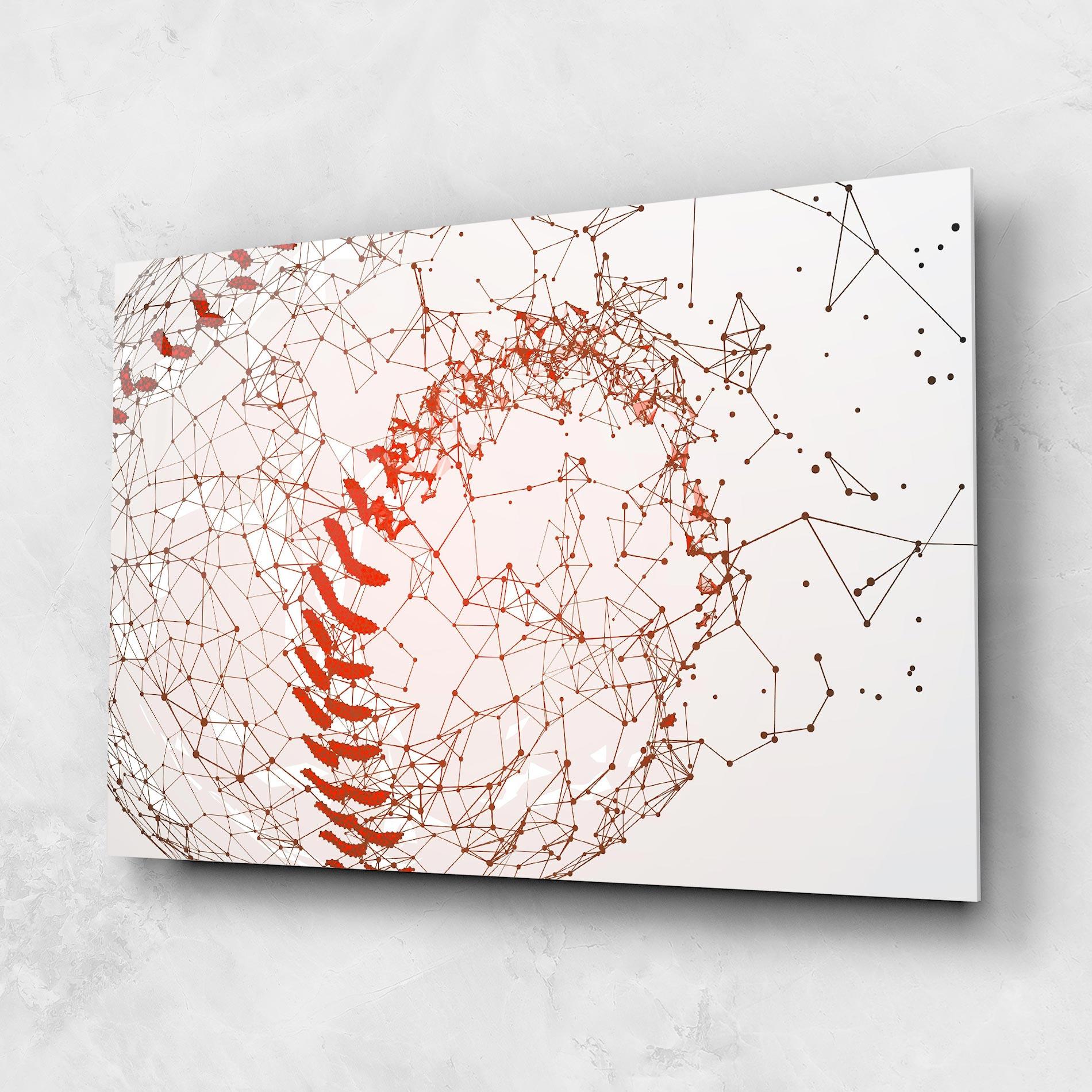 Üvegkép Baseball Line Art mockup 1