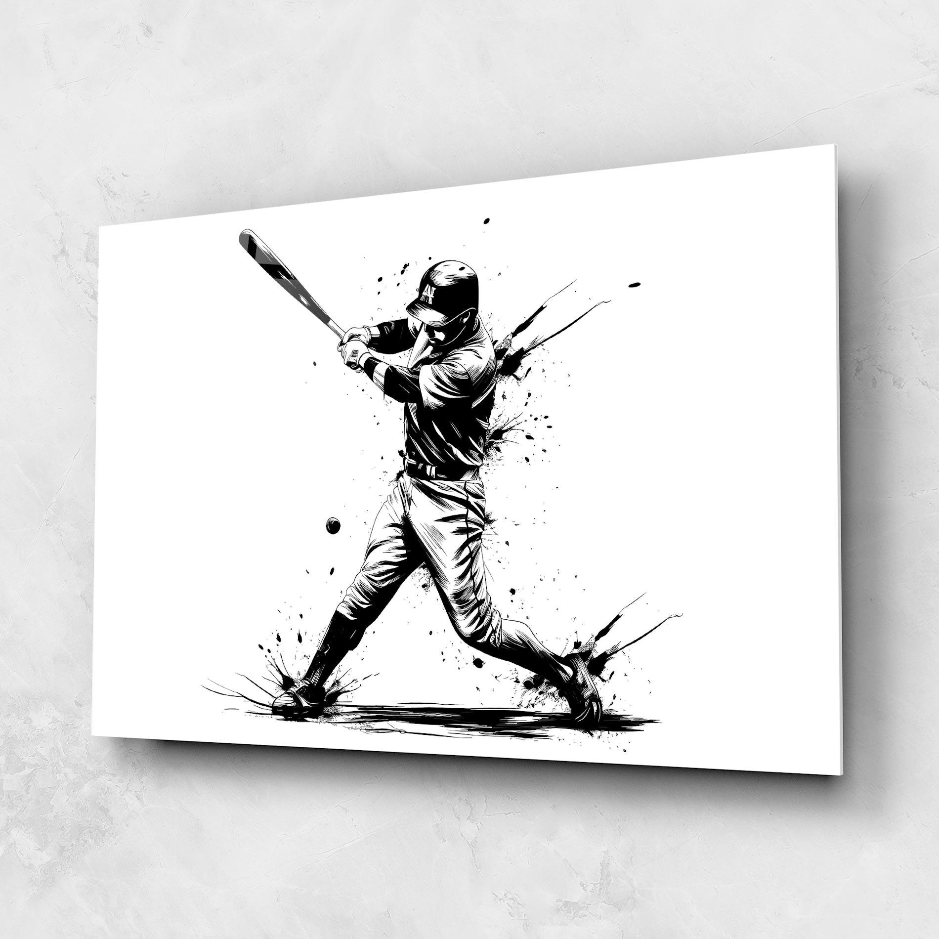 Üvegkép Baseball Splash mockup 1