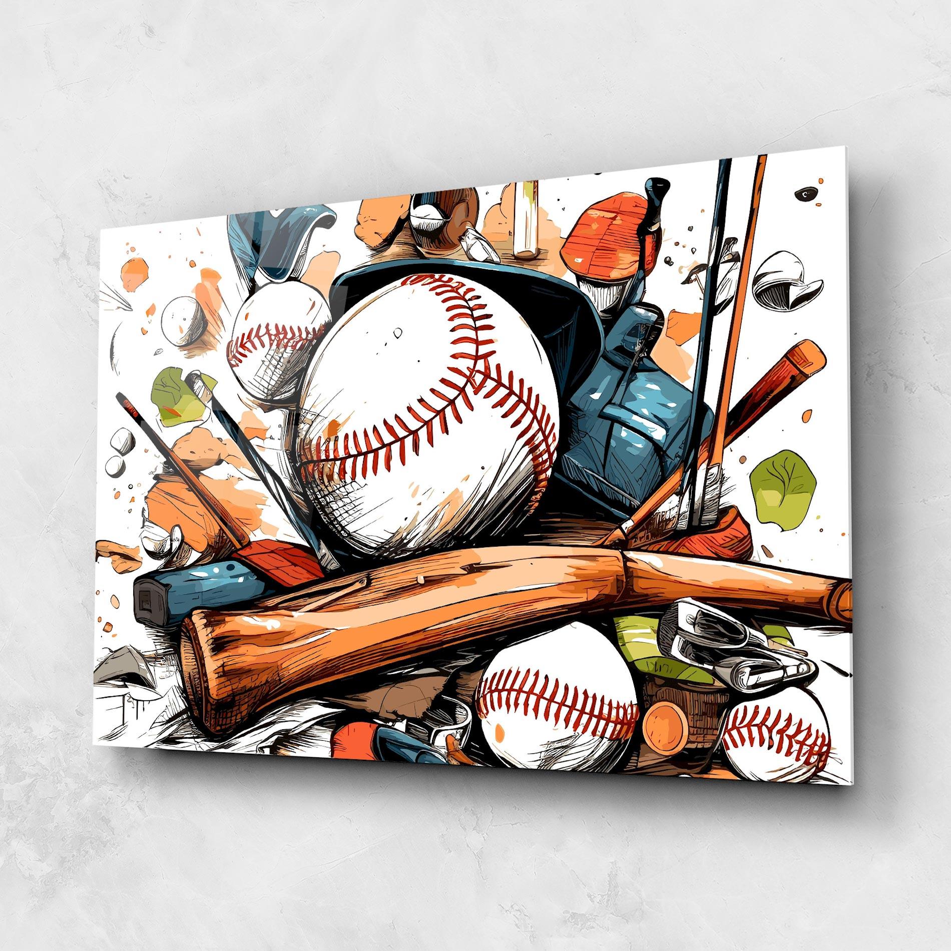 Üvegkép Baseball Trash mockup 1