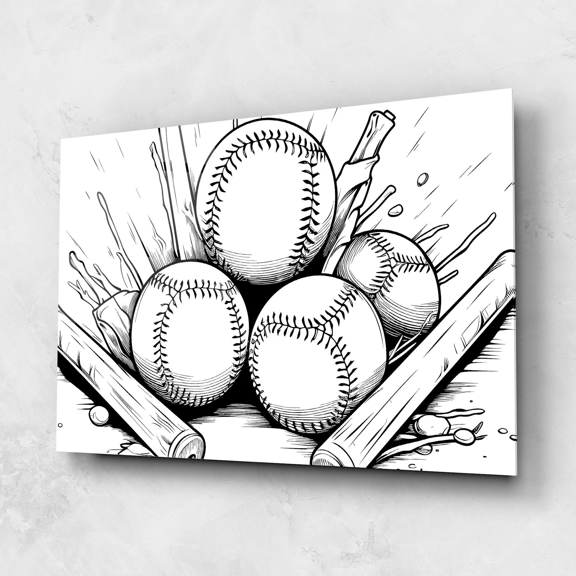 Üvegkép Big Baseball Ball mockup 1