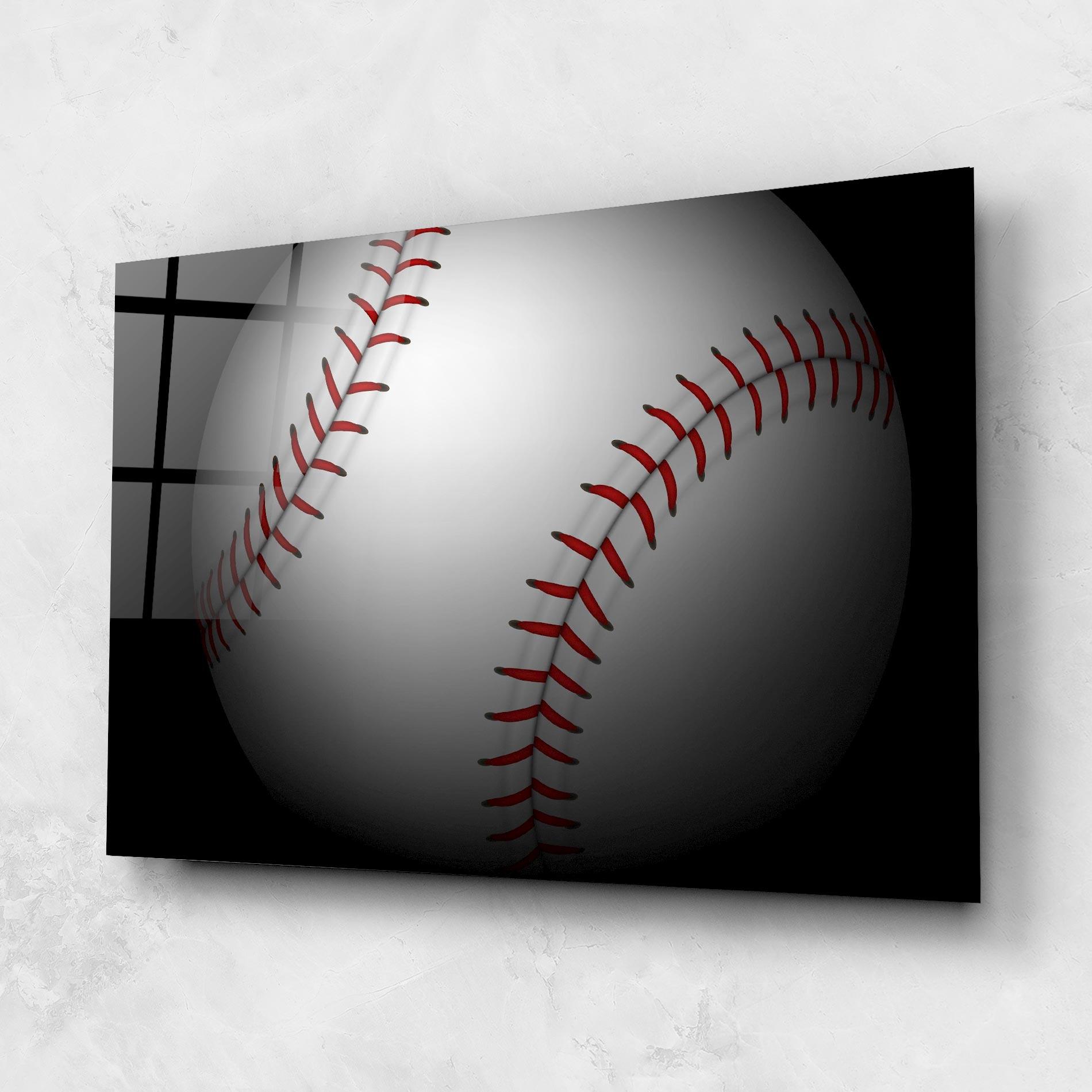 Üvegkép Close Up Baseball mockup 1
