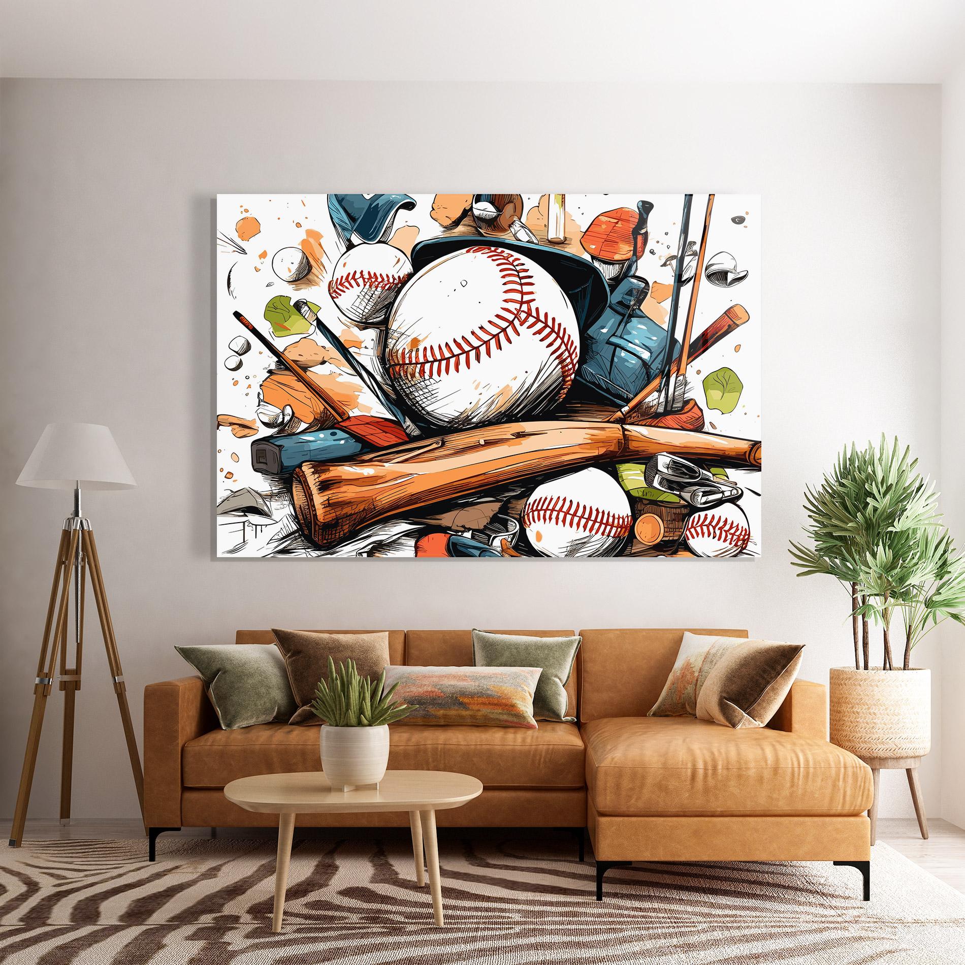 Üvegkép Baseball Trash mockup 7