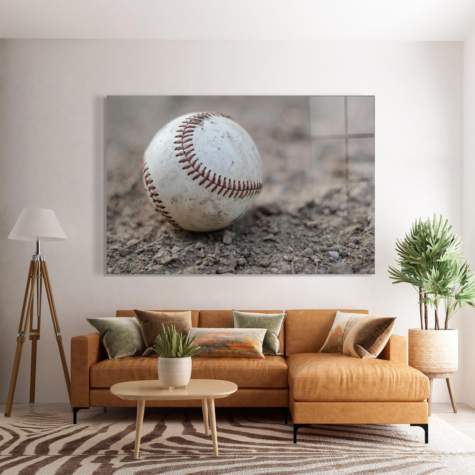 Üvegkép Dusty Baseball Ball mockup 7
