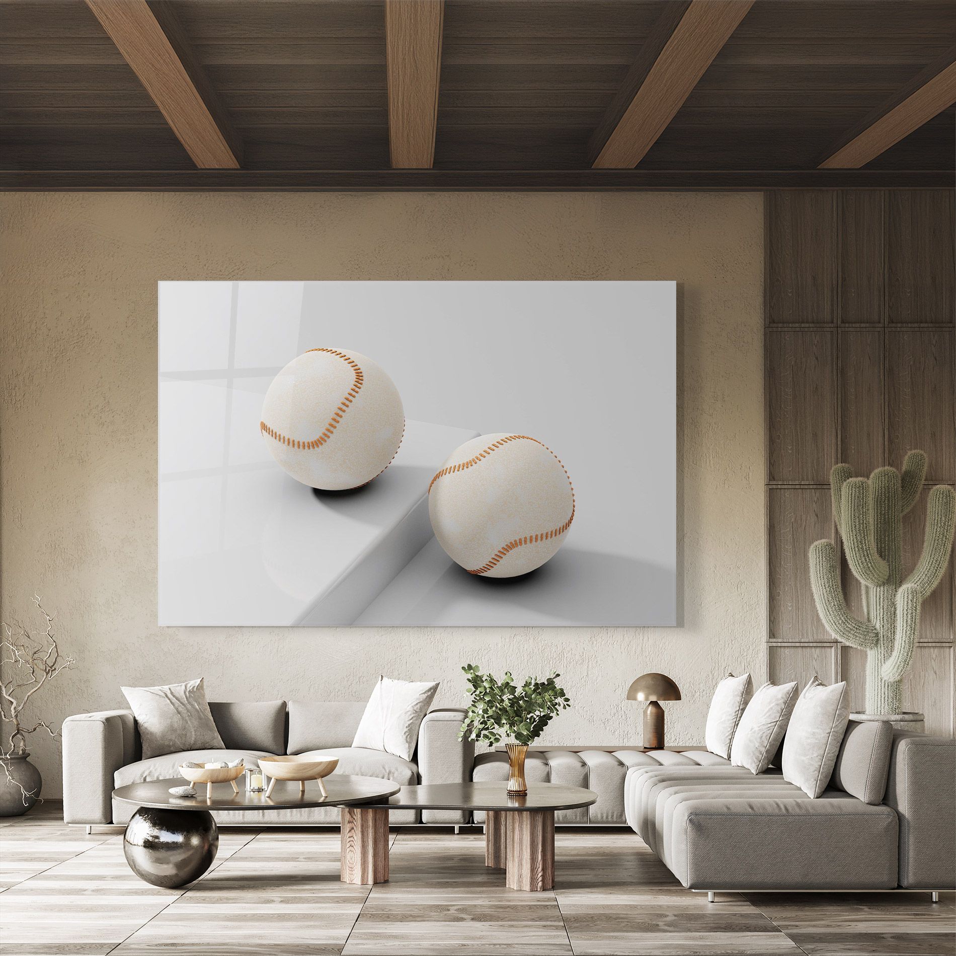 Baseball Ball On White mockup 8
