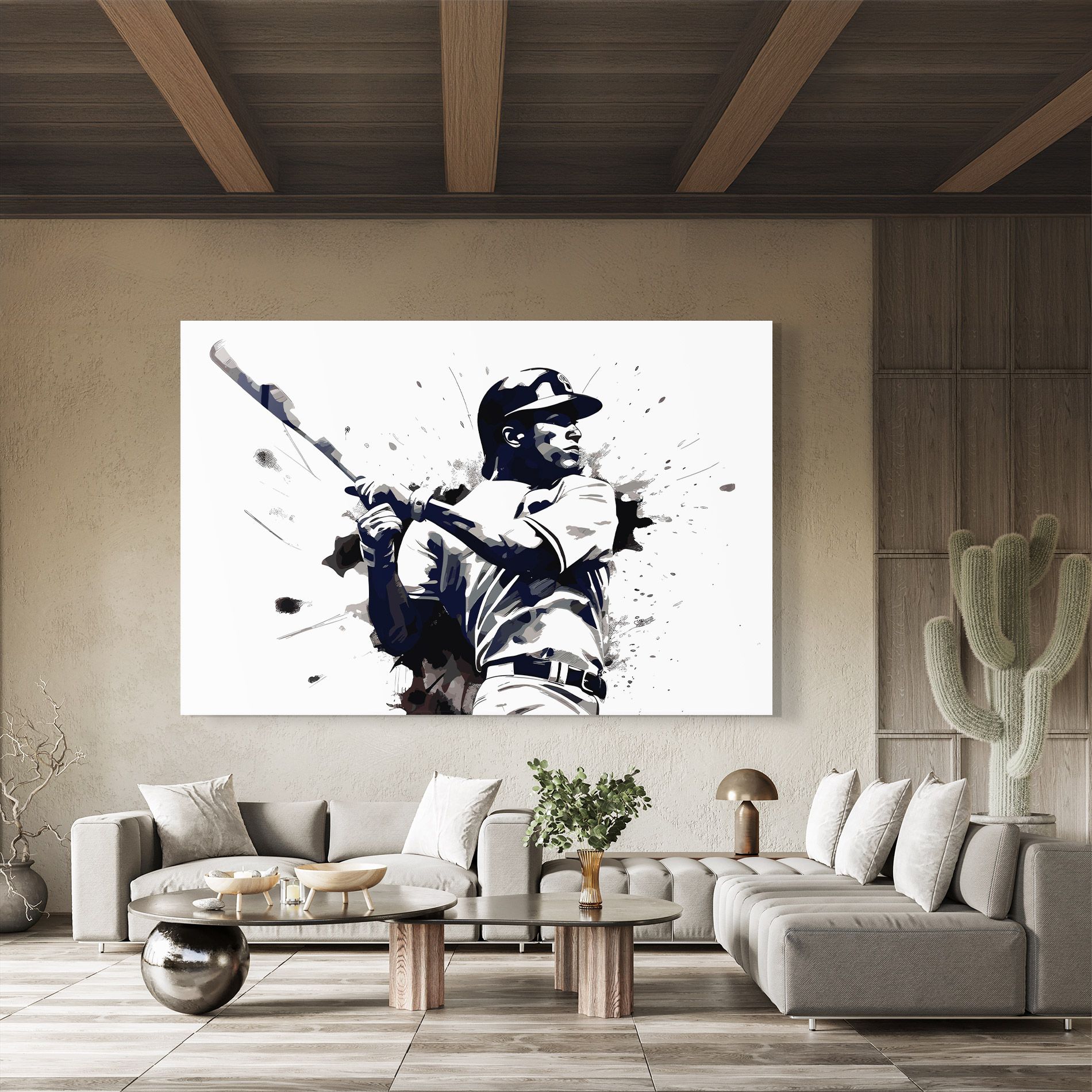 Baseball Grey Art mockup 8