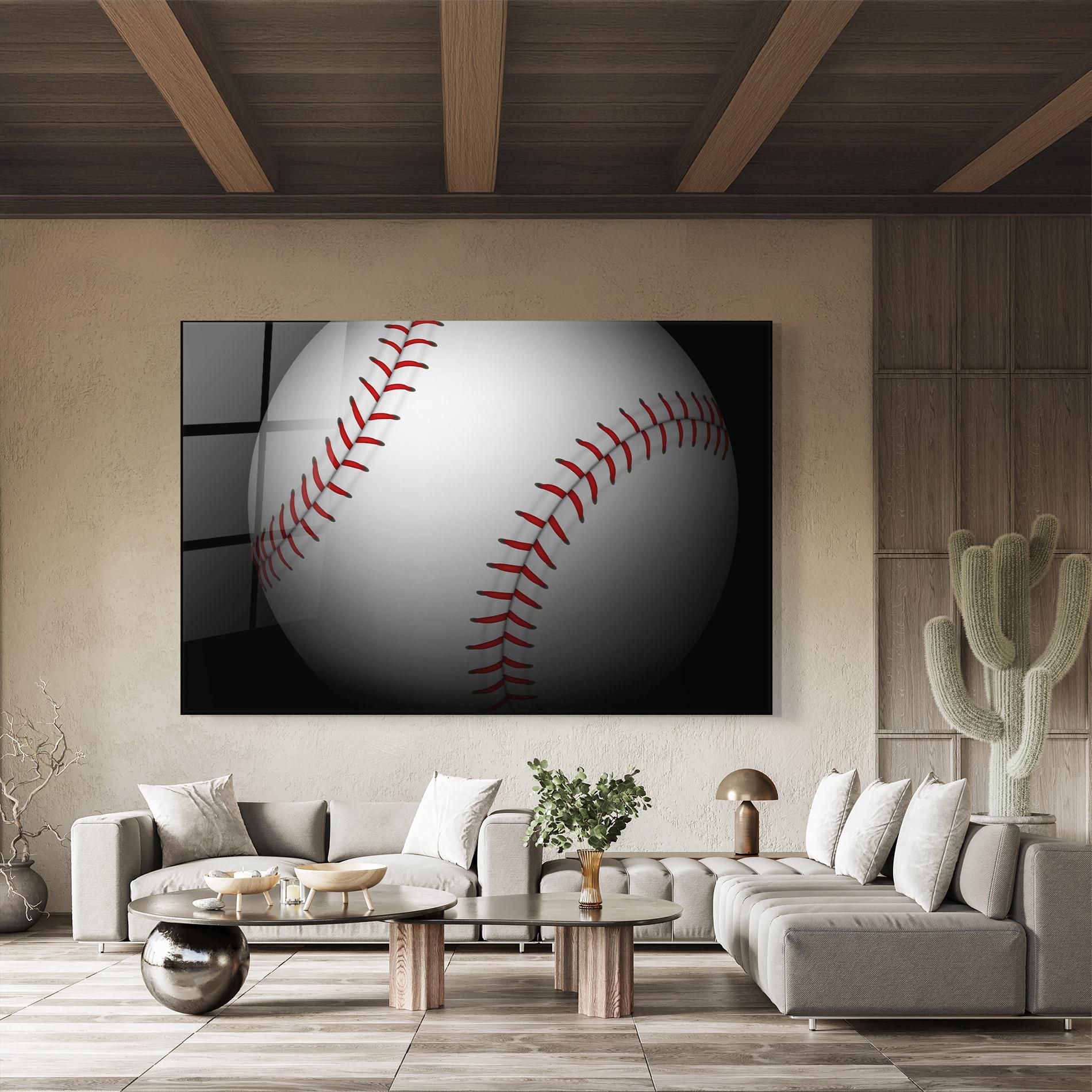 Üvegkép Close Up Baseball mockup 8