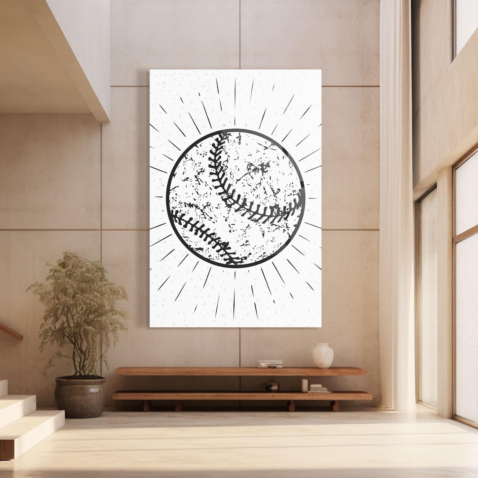 Üvegkép Baseball Ball Line mockup 8