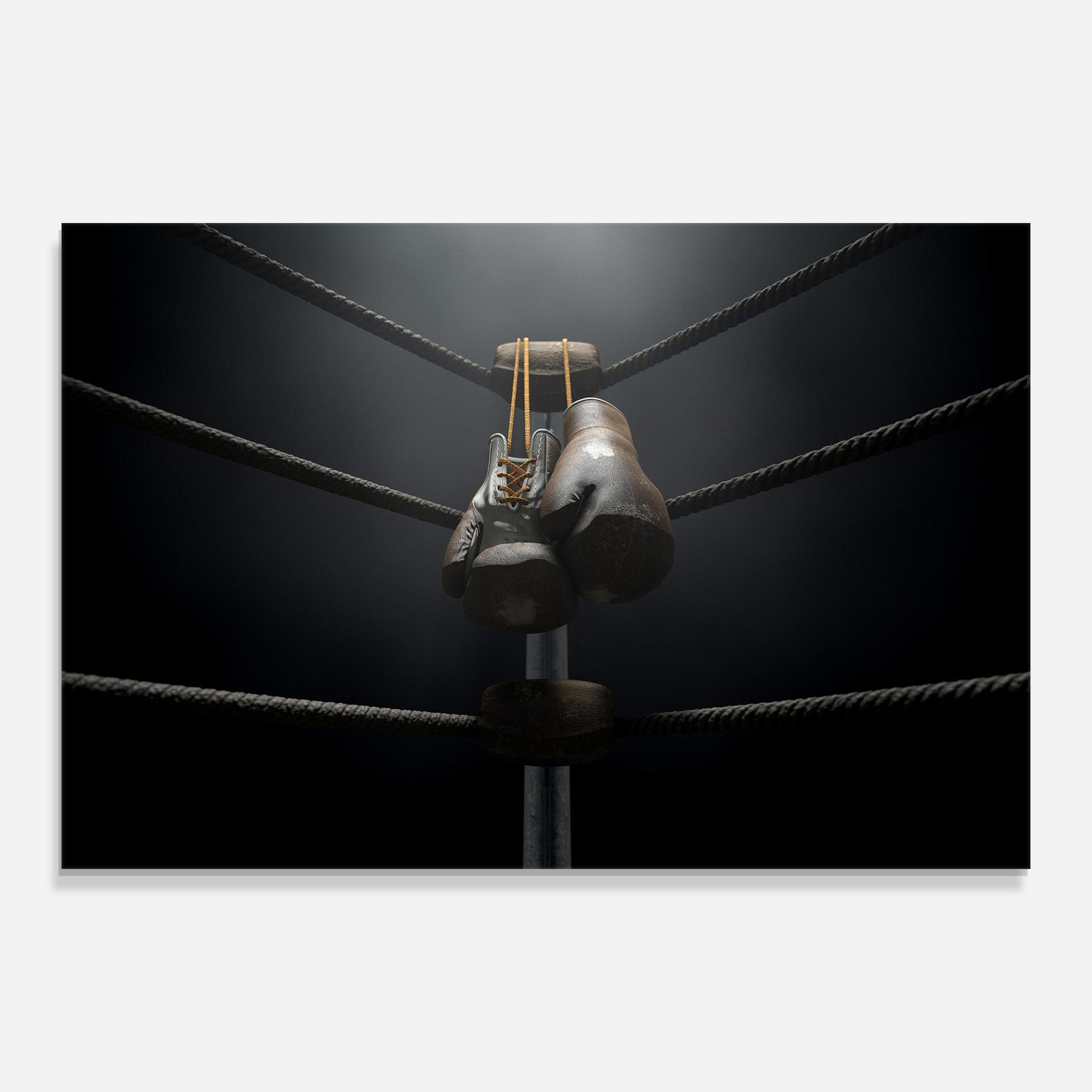 Üvegkép Black Boxing Glove mockup 0