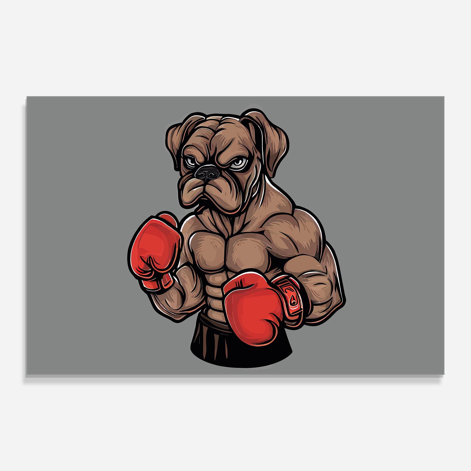 Üvegkép Boxer Dog mockup 0