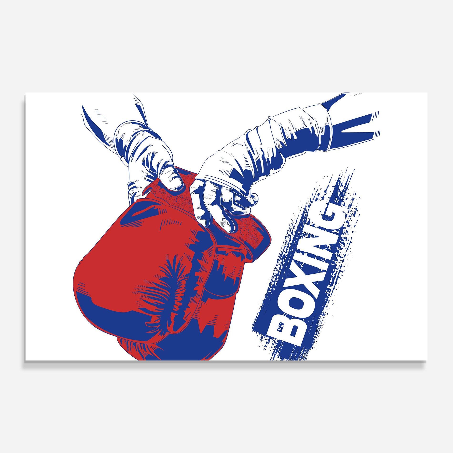 Üvegkép Boxing Blue mockup 0