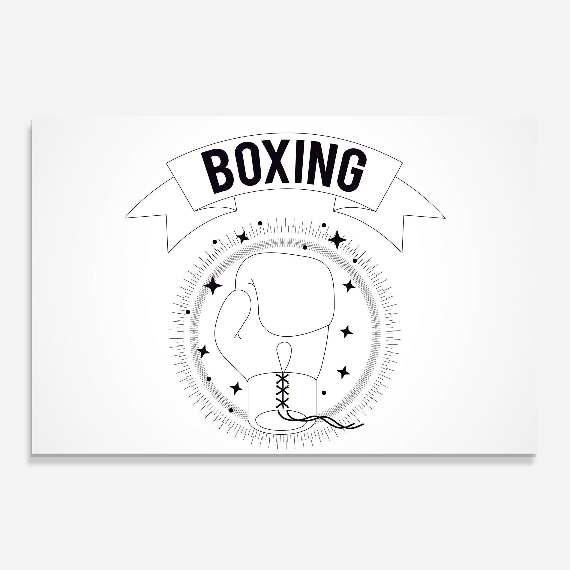 Üvegkép Boxing Line mockup 0