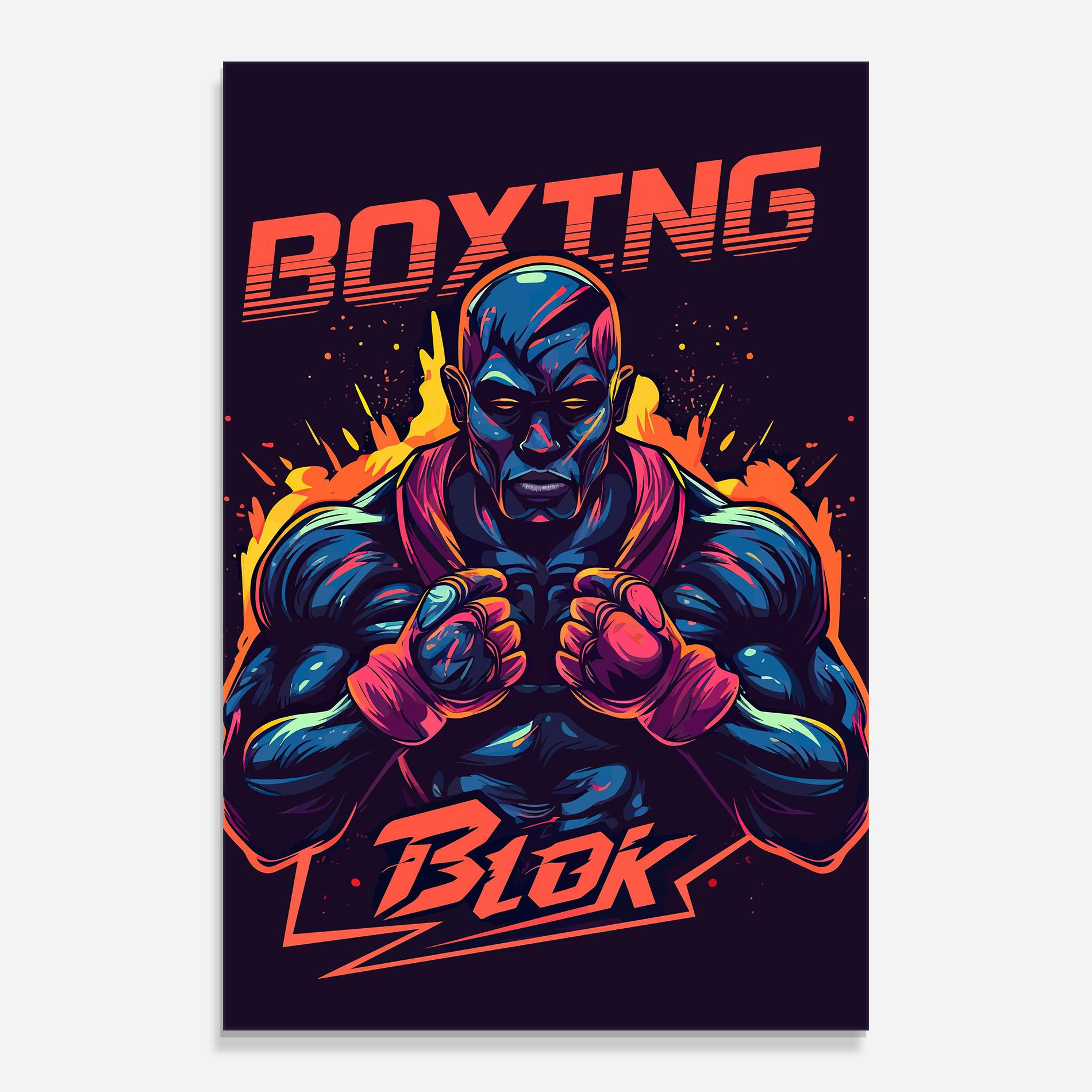 Üvegkép Boxing Blok mockup 0