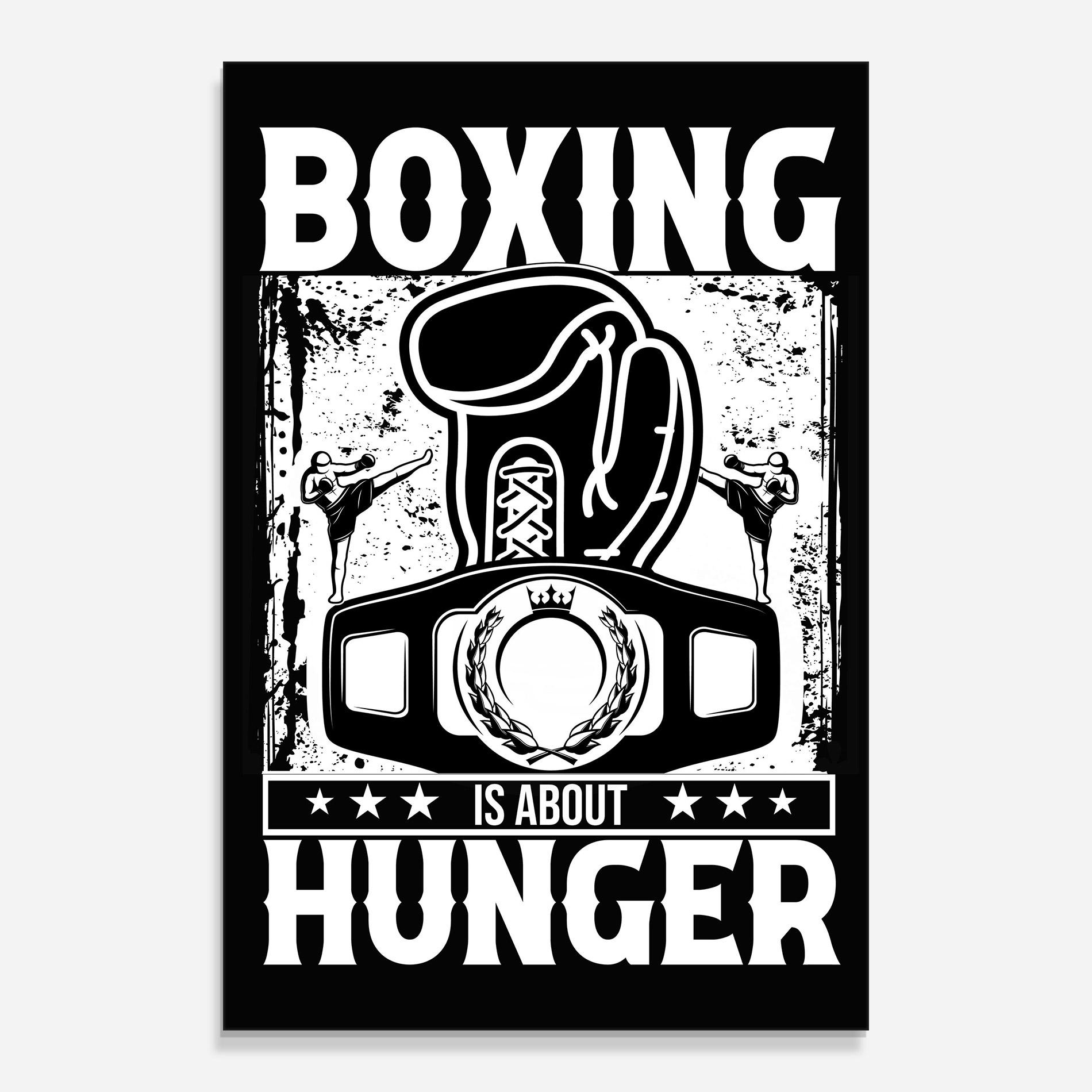 Üvegkép Boxing Hunger mockup 0