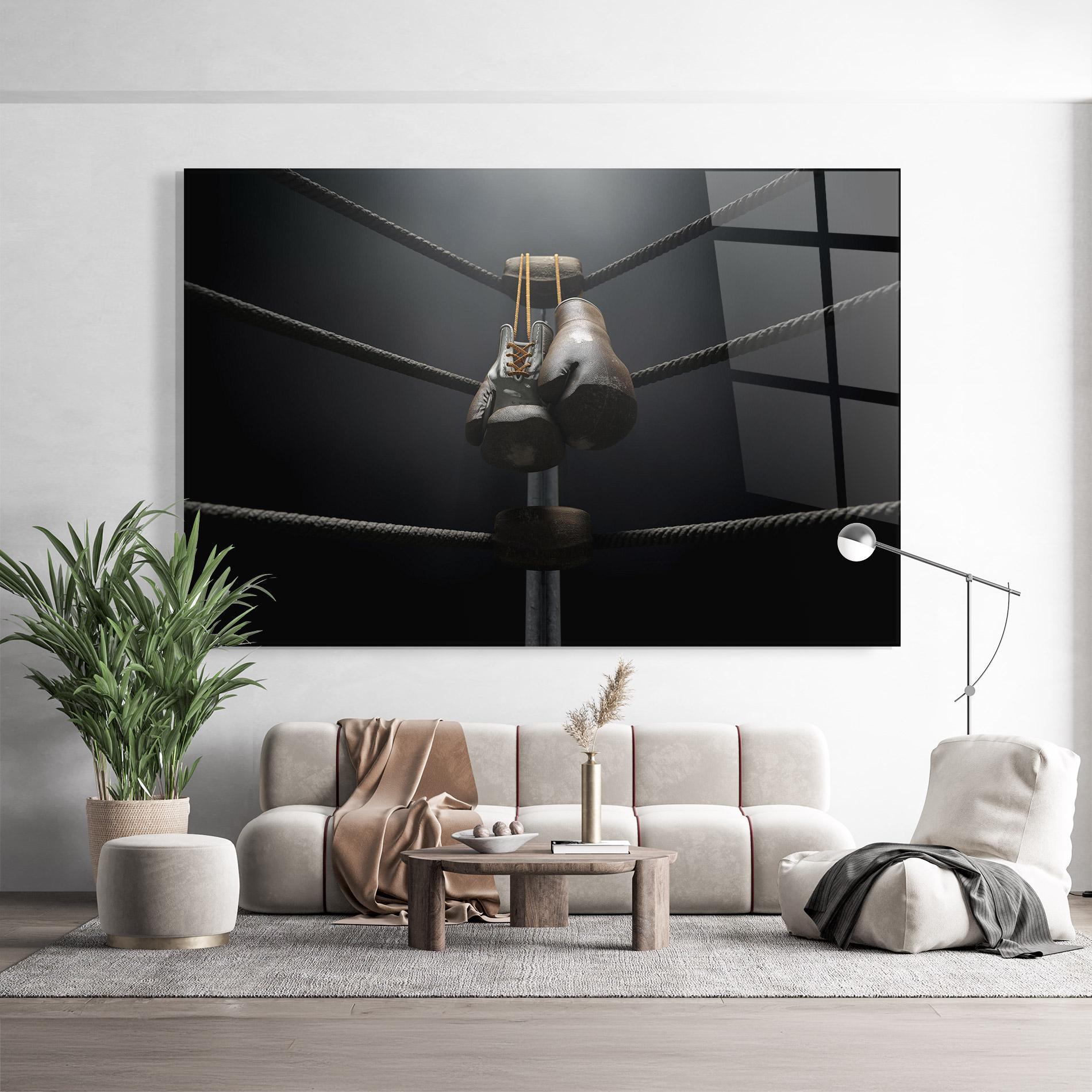 Üvegkép Black Boxing Glove mockup 9