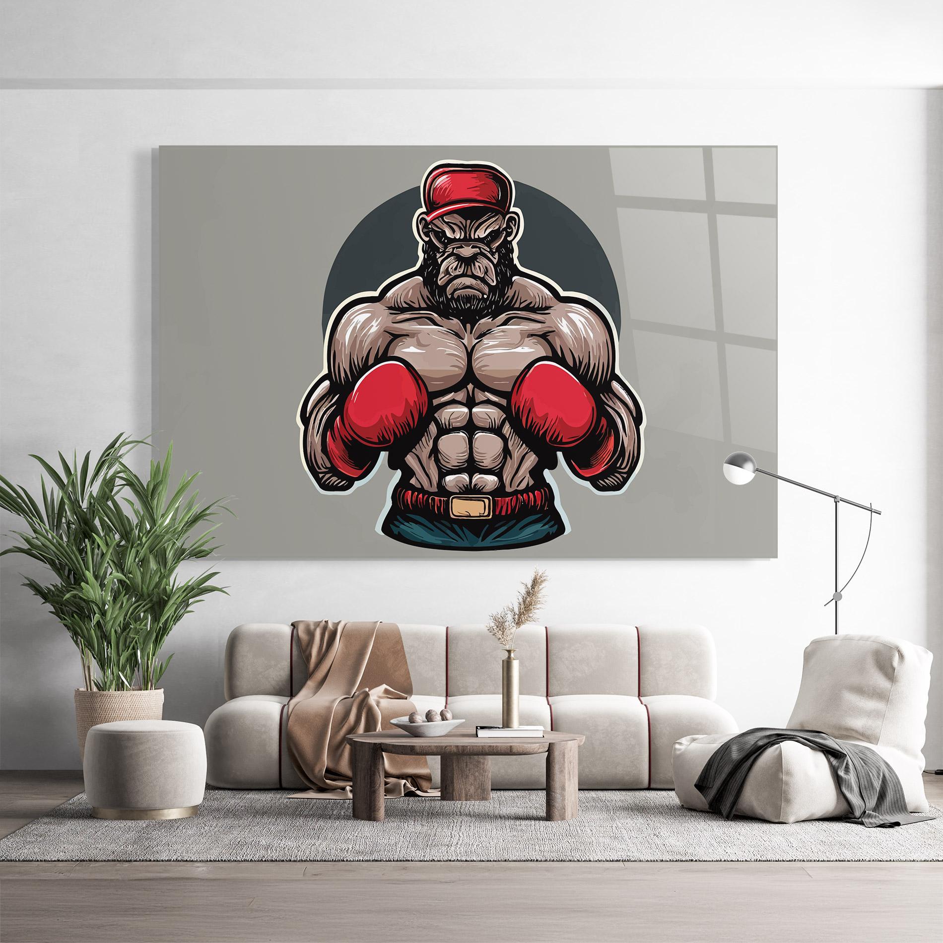 Üvegkép Boxer Character mockup 9