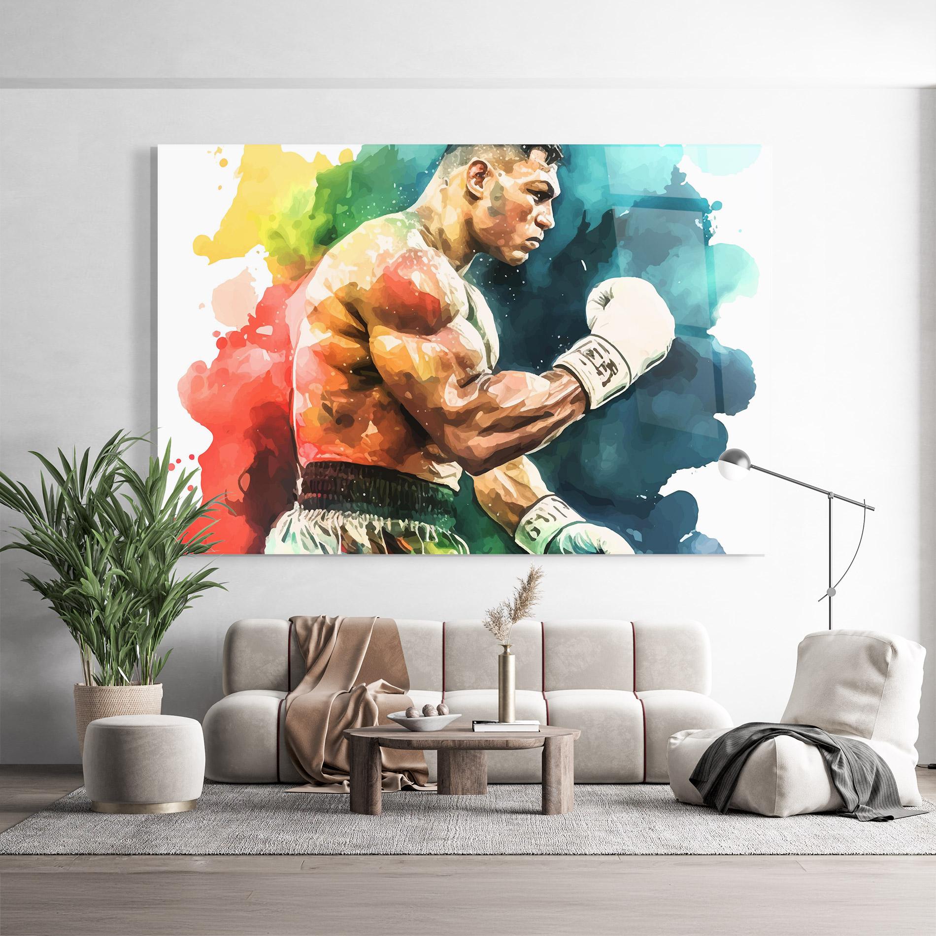 Üvegkép Boxing Blue Red mockup 9