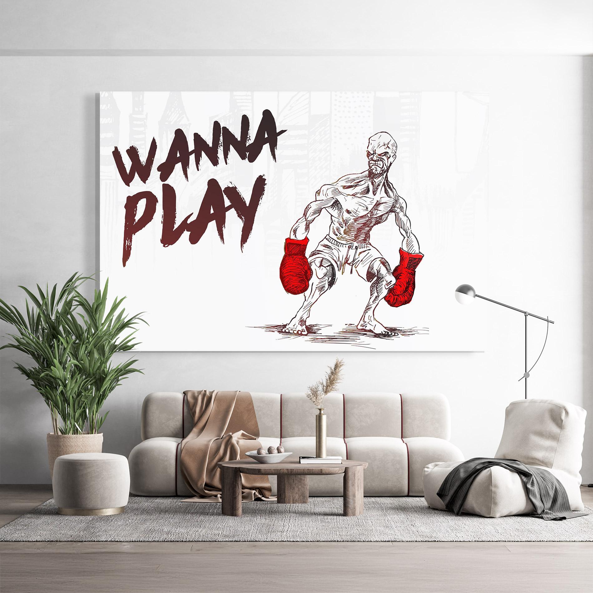 Üvegkép Wanna Play Box mockup 9