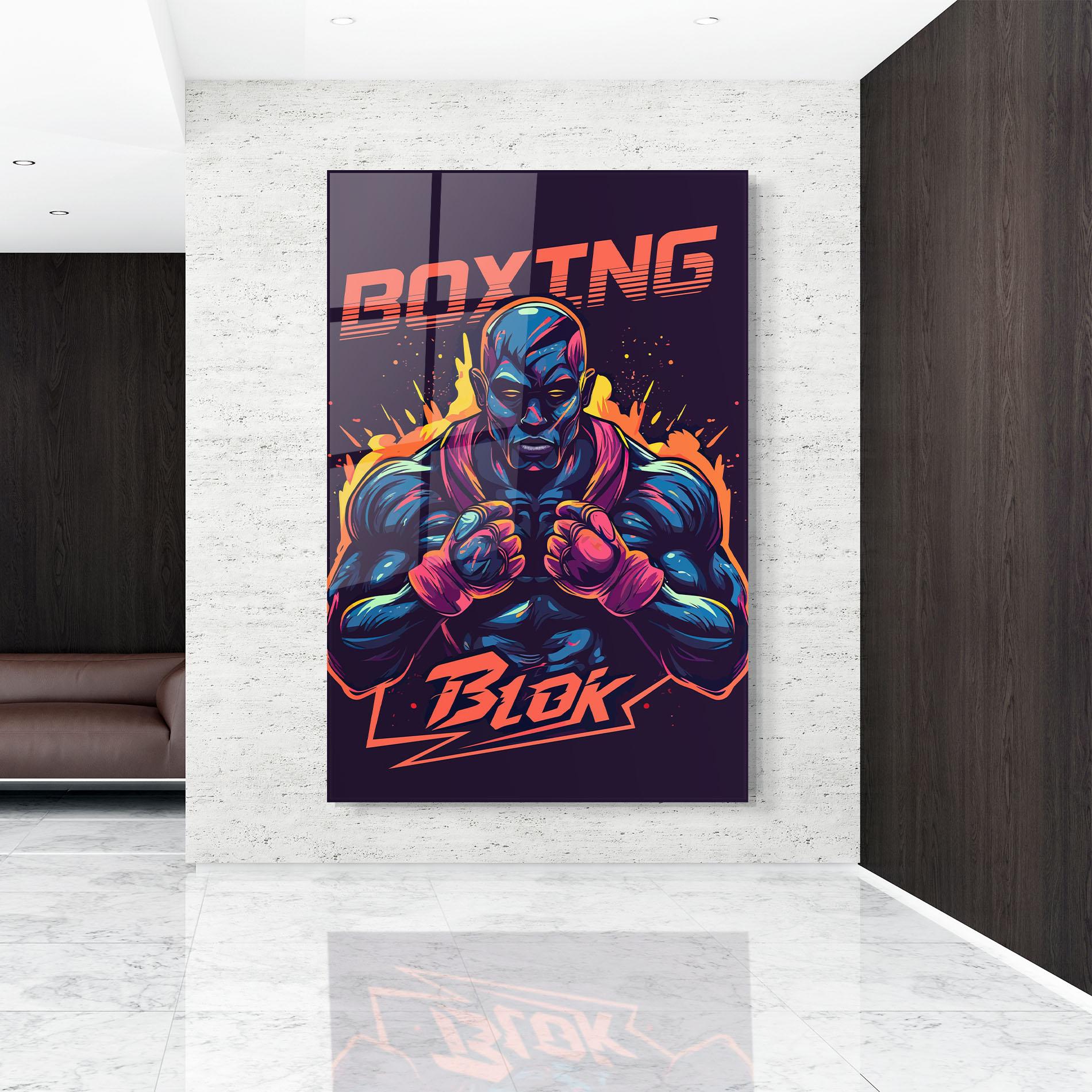 Üvegkép Boxing Blok mockup 9