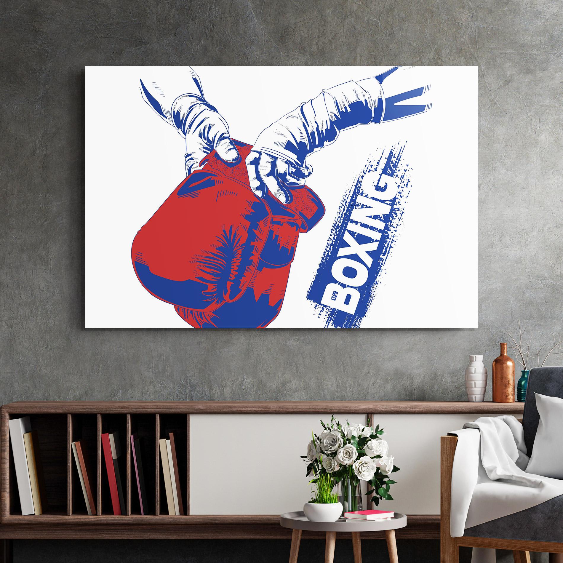 Üvegkép Boxing Blue mockup 2