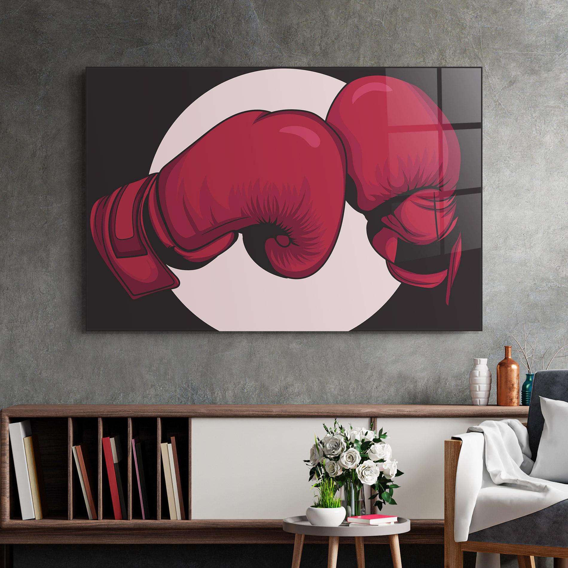 Üvegkép Boxing Cream Circle mockup 2