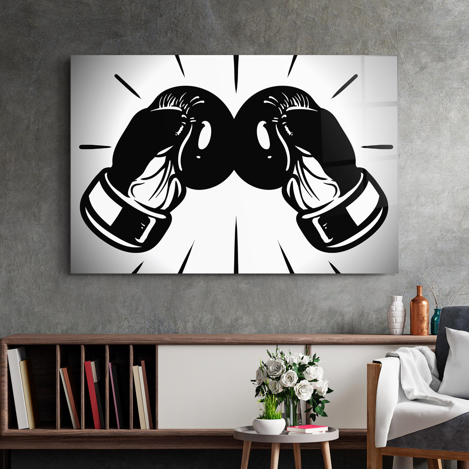 Üvegkép Boxing Gloves Line mockup 2