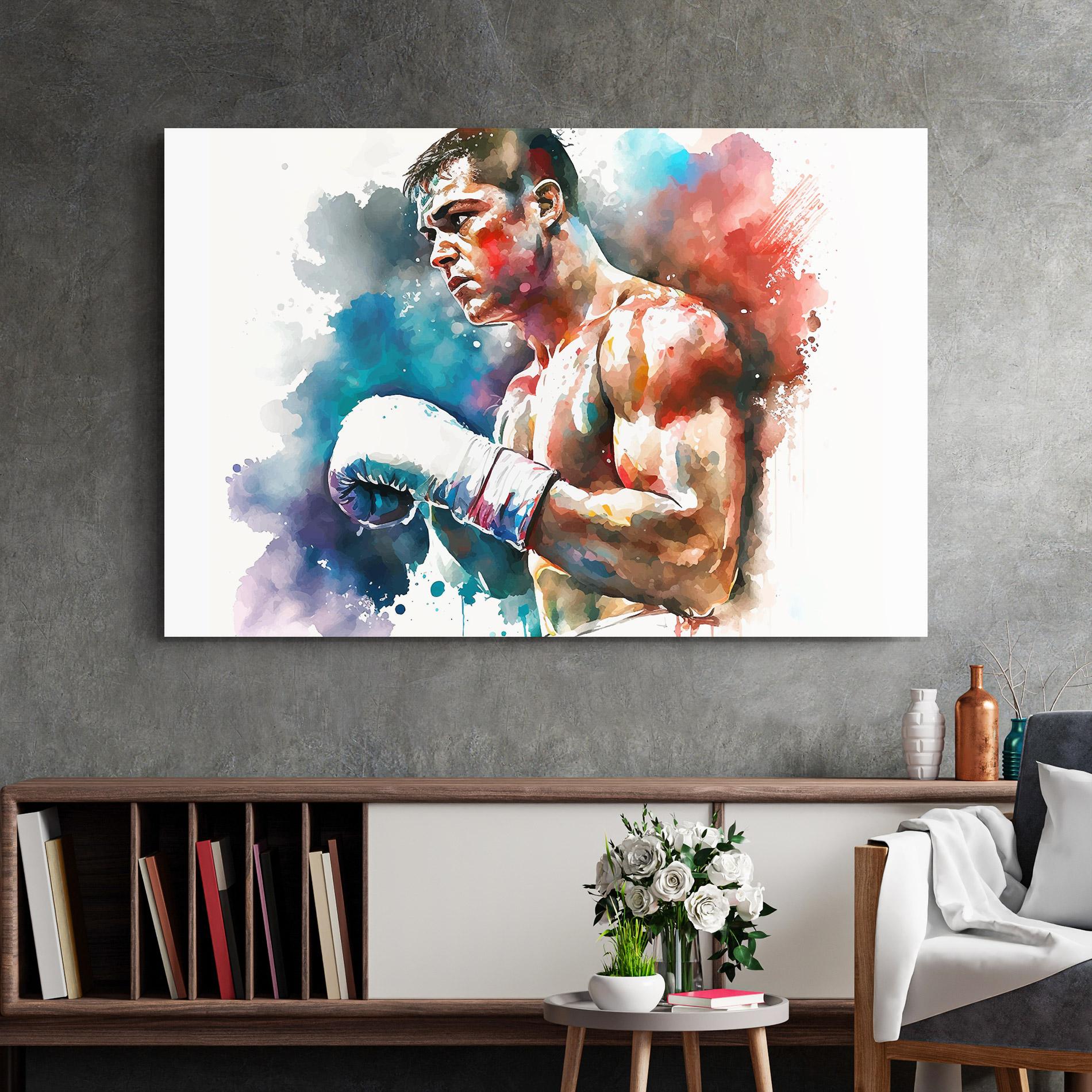 Üvegkép Boxing Red Blue mockup 2
