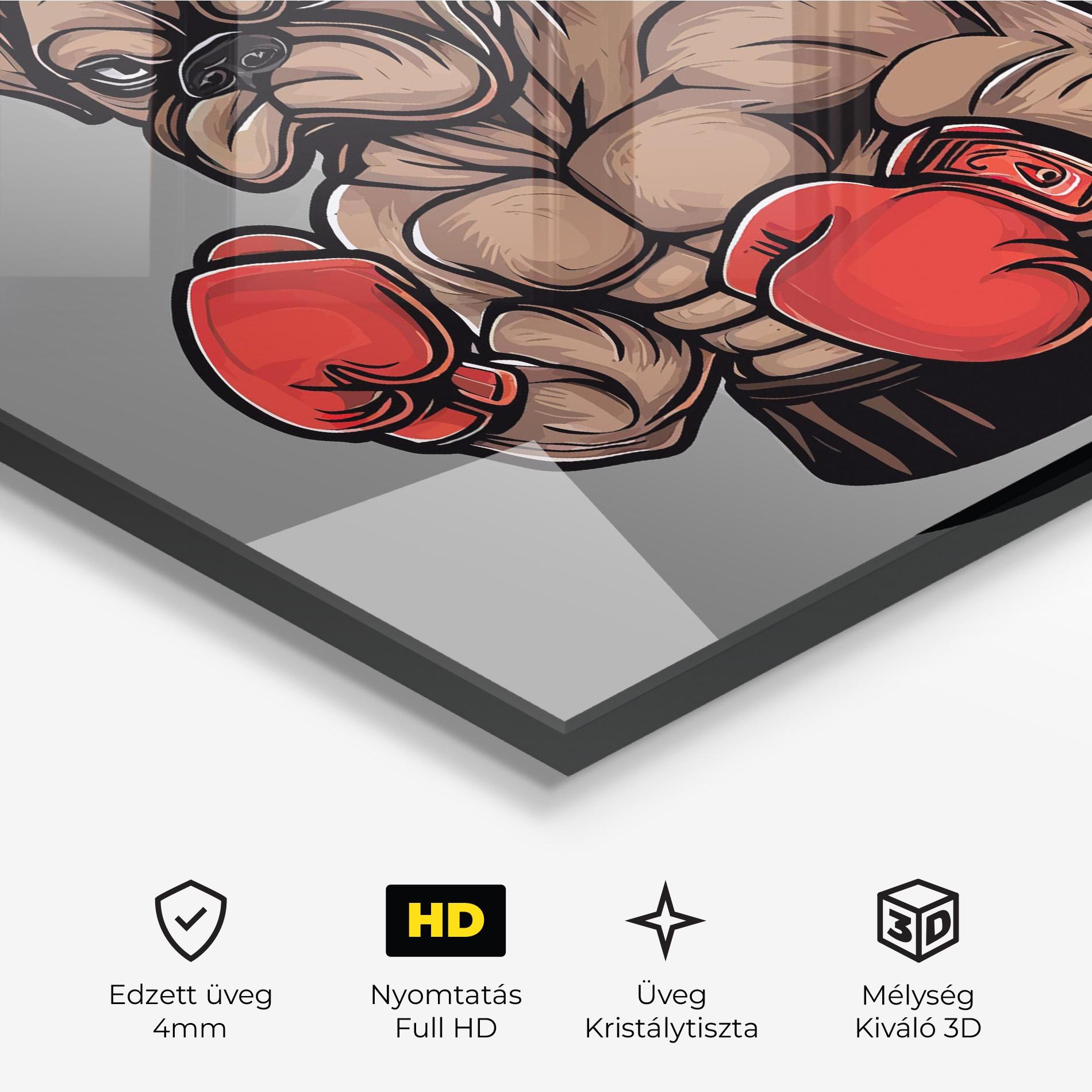 Üvegkép Boxer Dog mockup 3