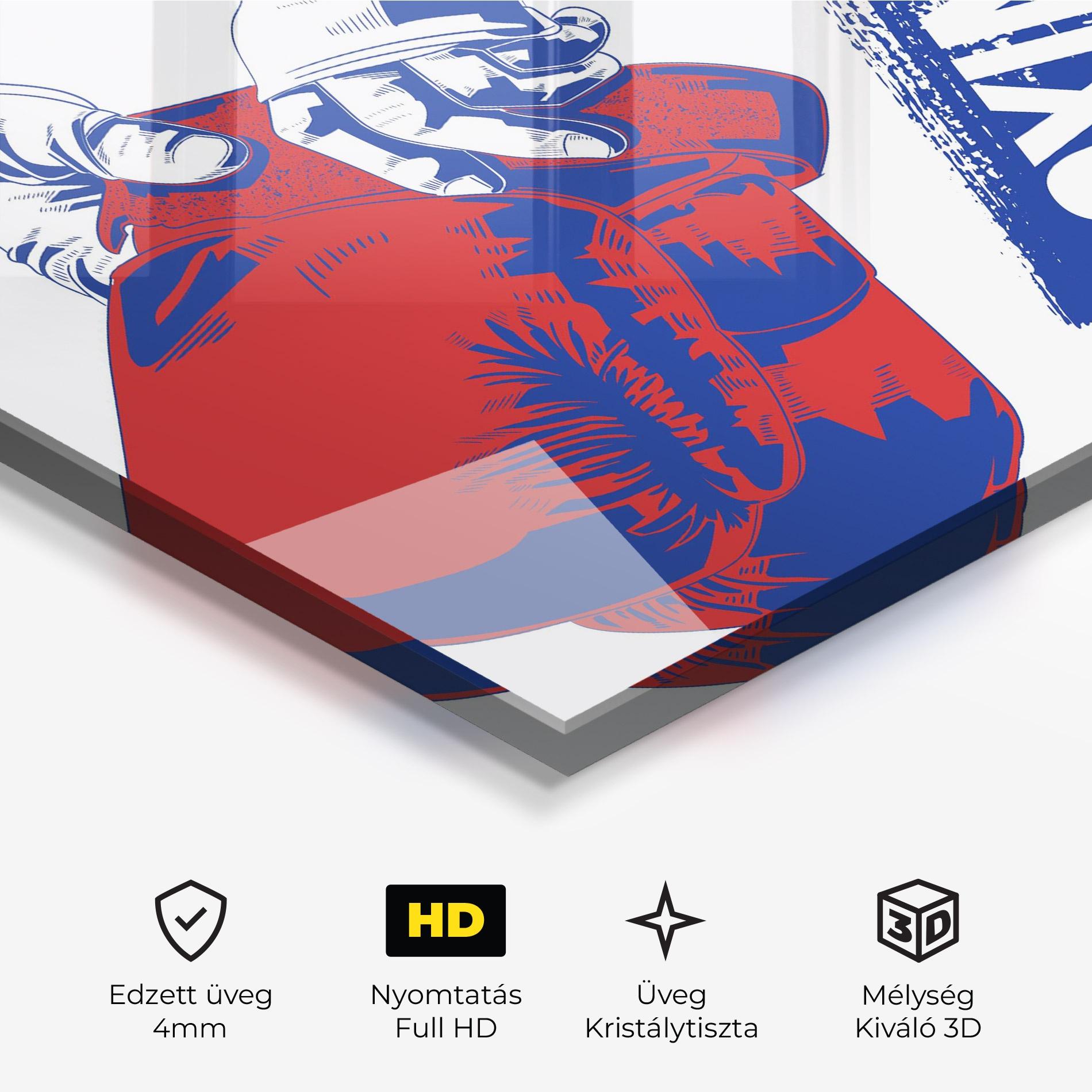 Üvegkép Boxing Blue mockup 3