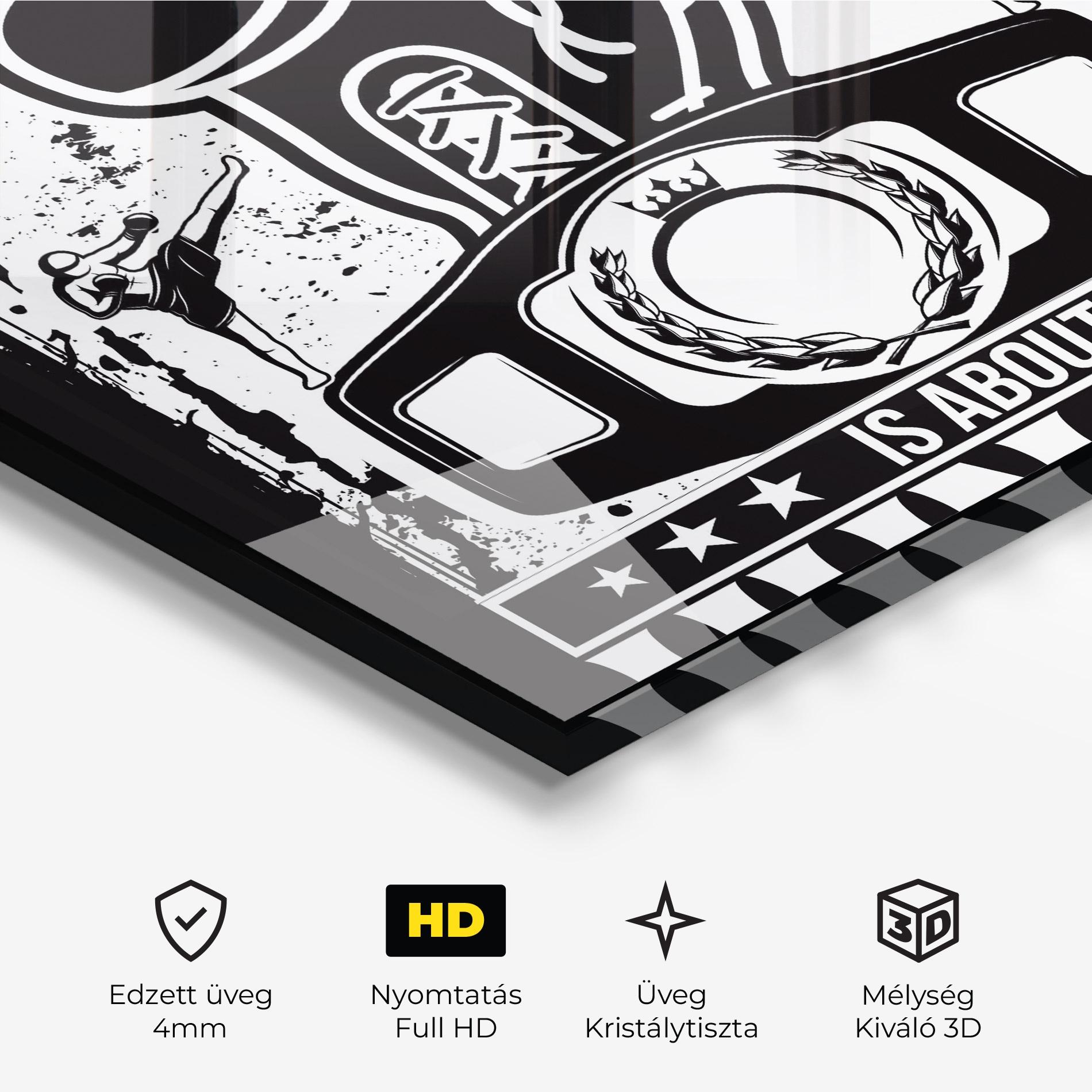 Üvegkép Boxing Hunger mockup 3