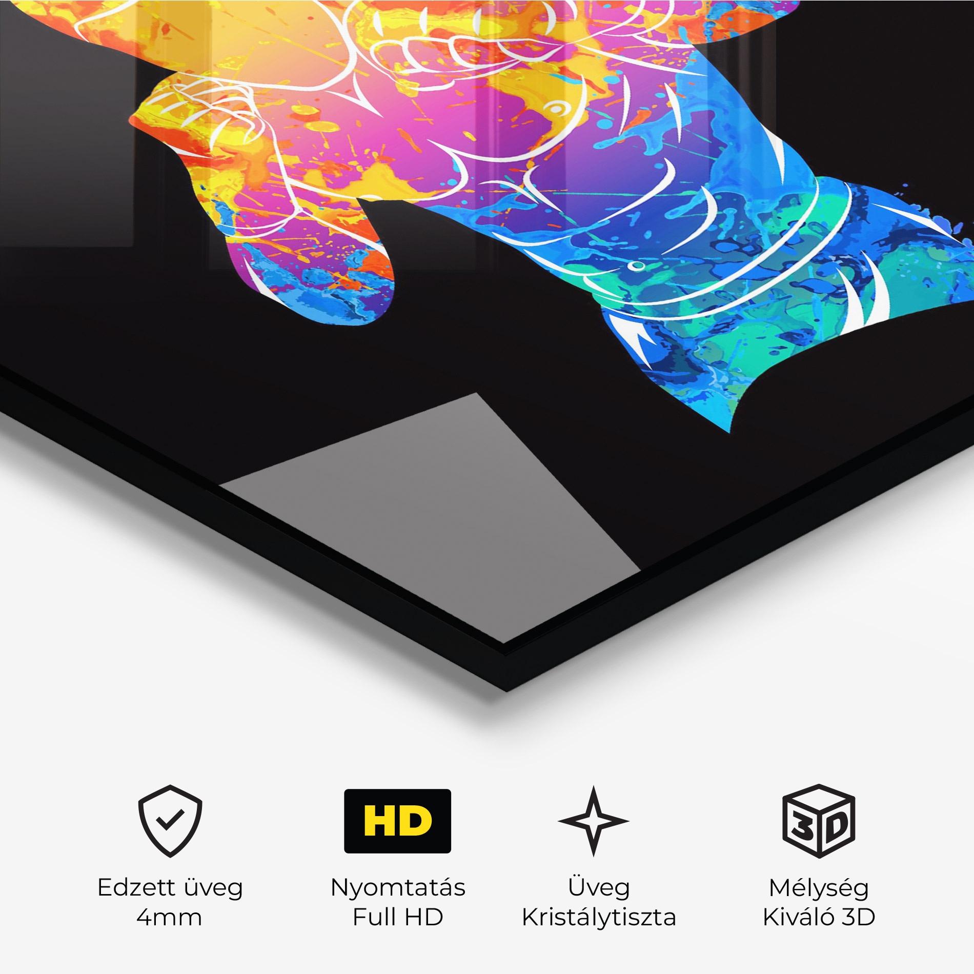 Üvegkép Colorful Box mockup 3