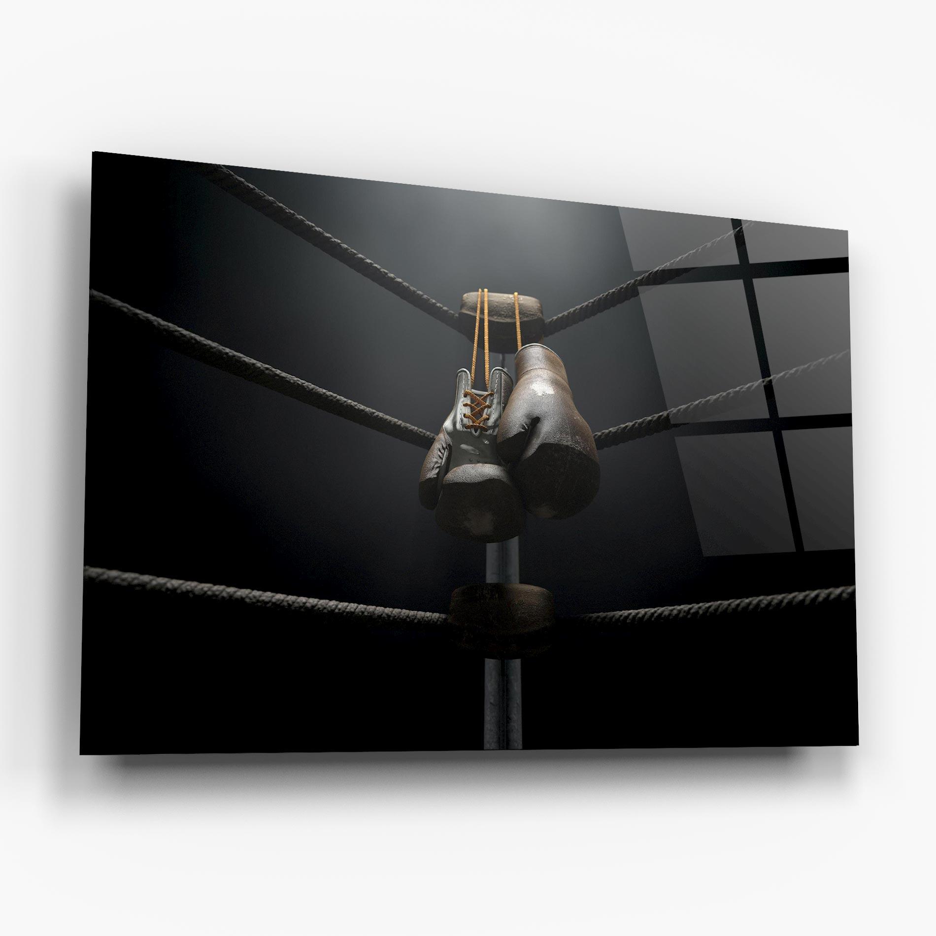 Üvegkép Black Boxing Glove mockup 6
