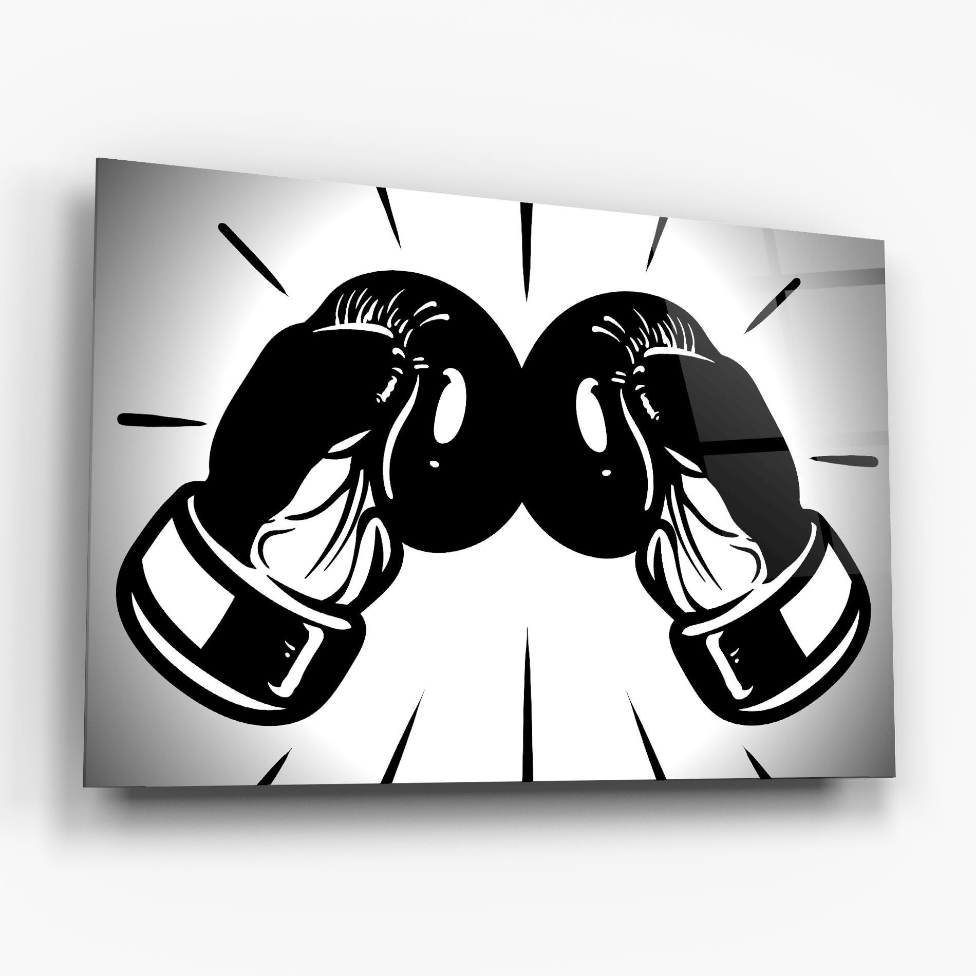 Üvegkép Boxing Gloves Line mockup 6