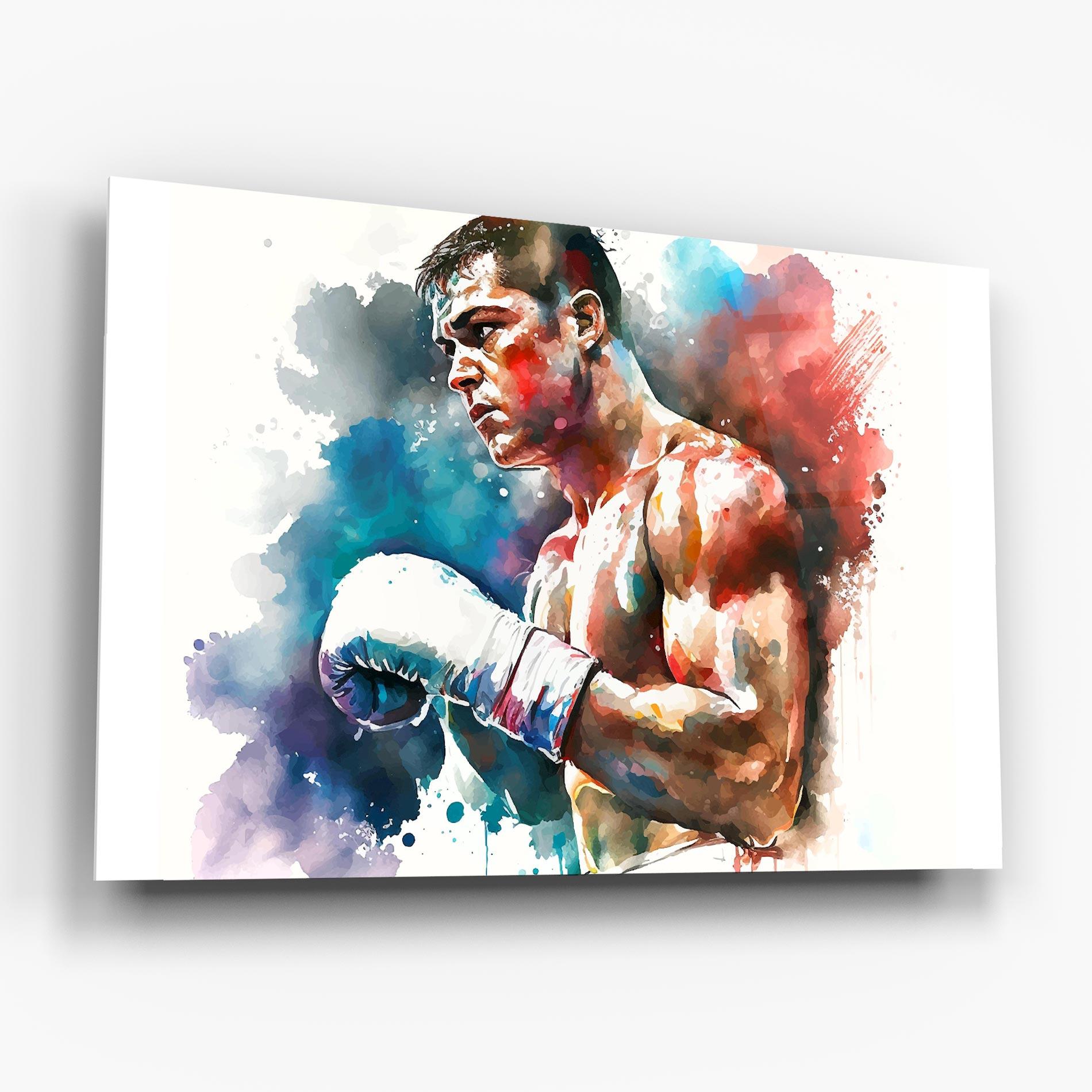 Üvegkép Boxing Red Blue mockup 6