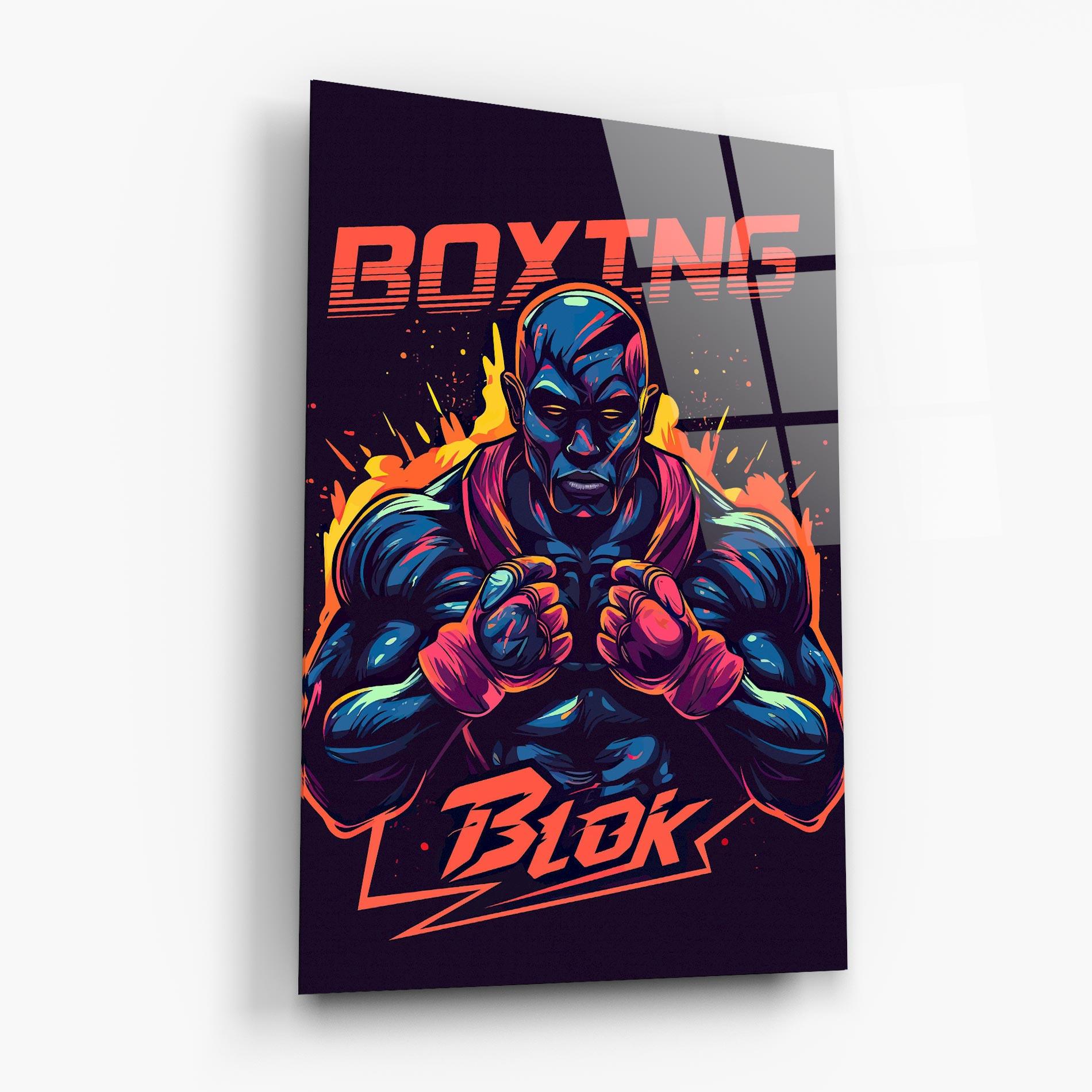 Üvegkép Boxing Blok mockup 6