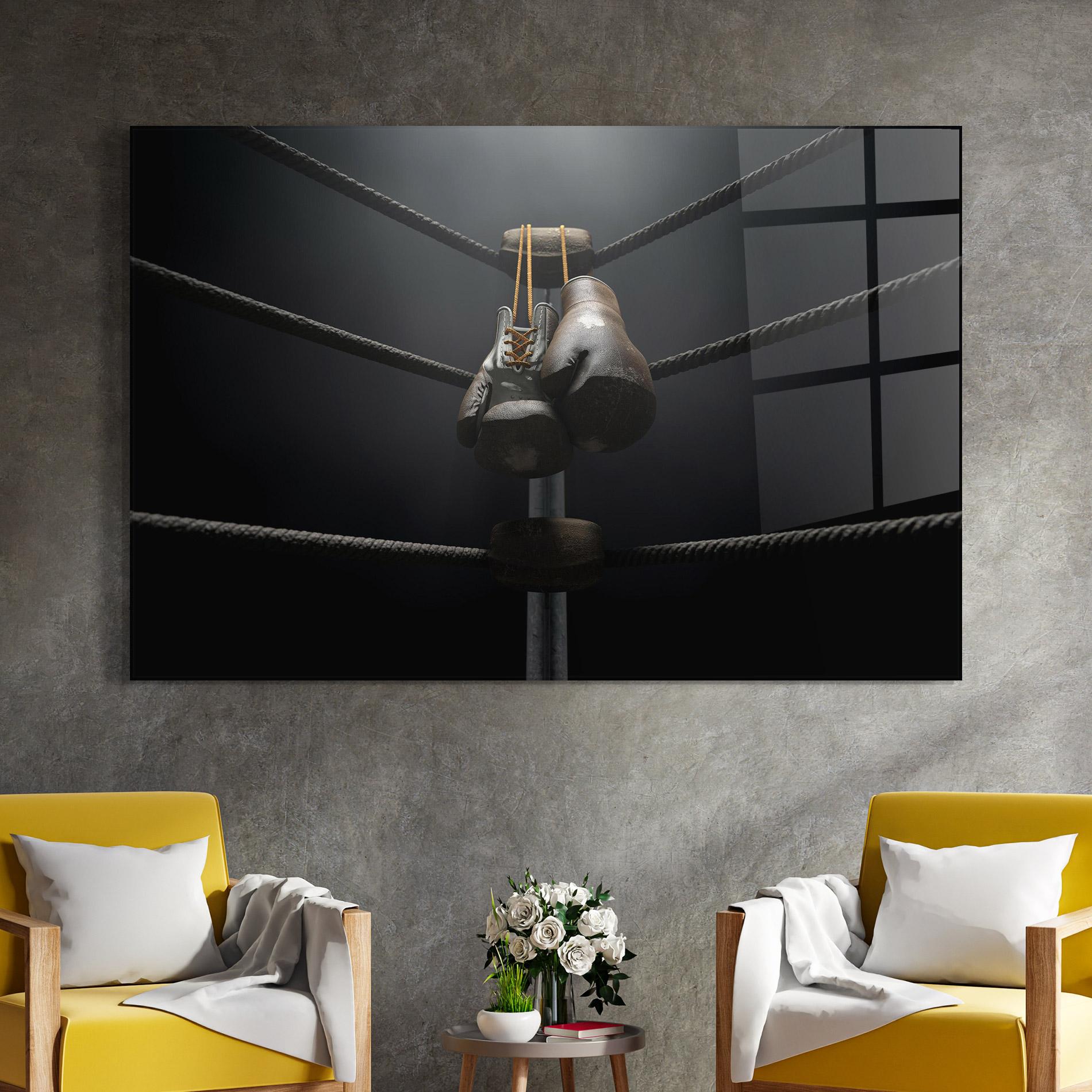 Üvegkép Black Boxing Glove mockup 4