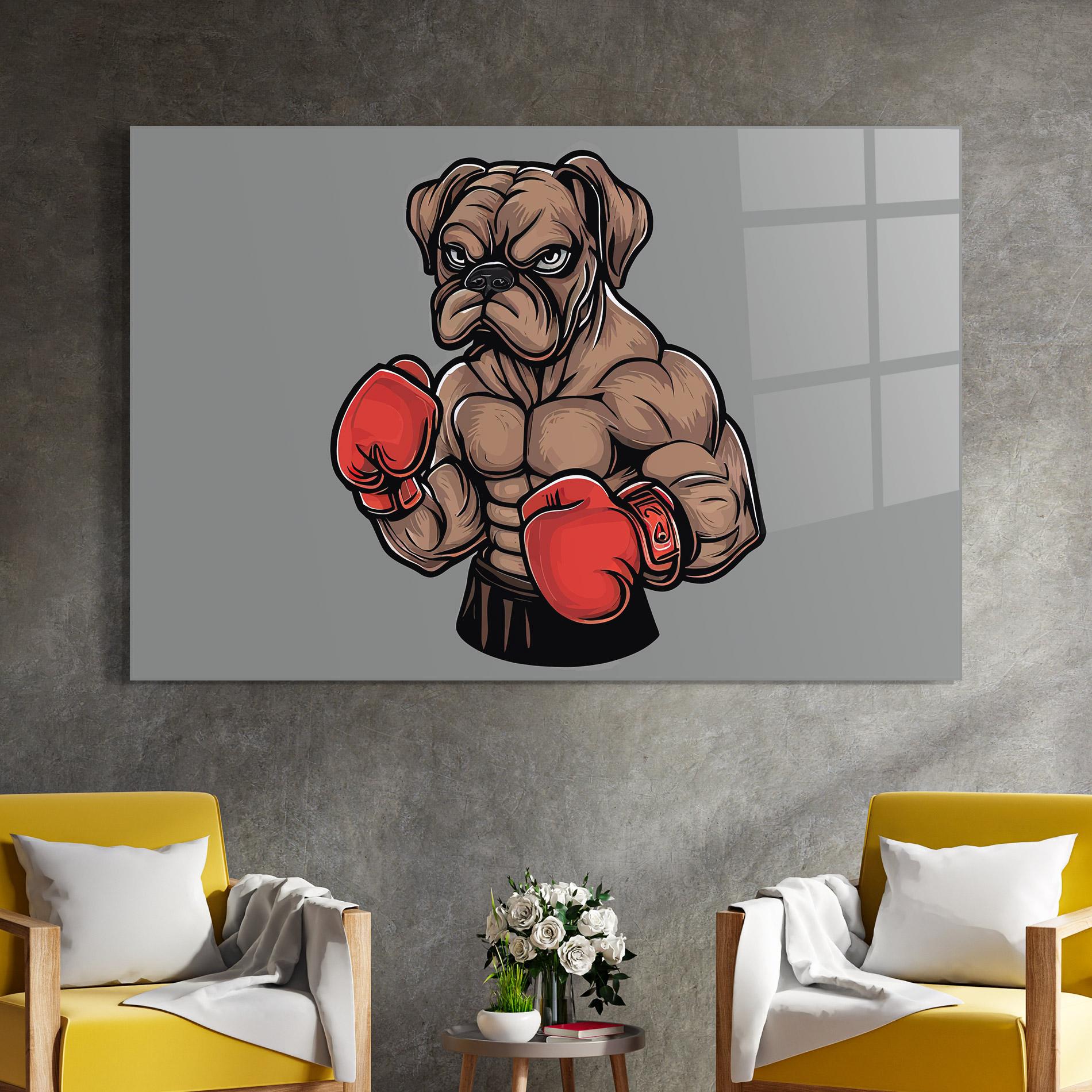 Üvegkép Boxer Dog mockup 4