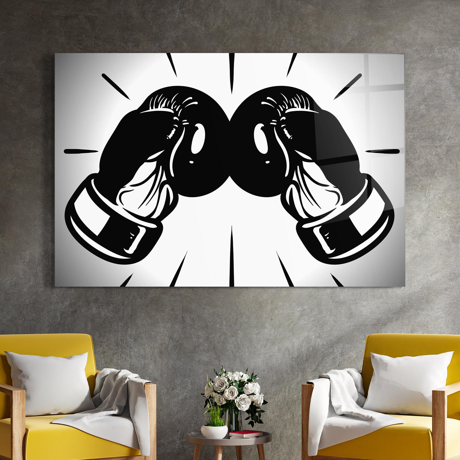 Üvegkép Boxing Gloves Line mockup 4
