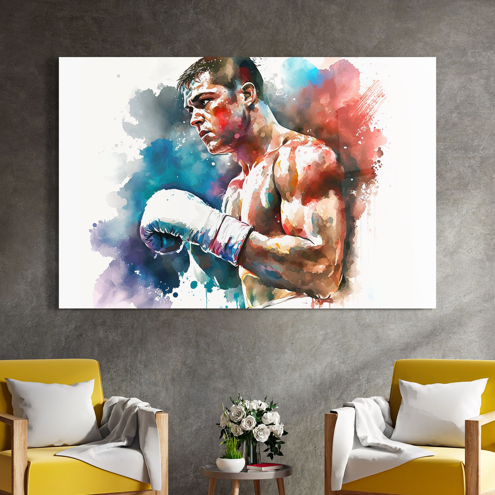 Boxing Red Blue mockup 4